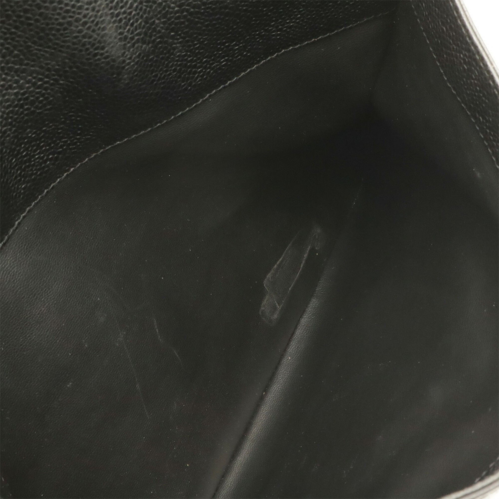 Chanel Black Grained Calfskin Shoulder Bag Tote Bag (Pre-Owned)