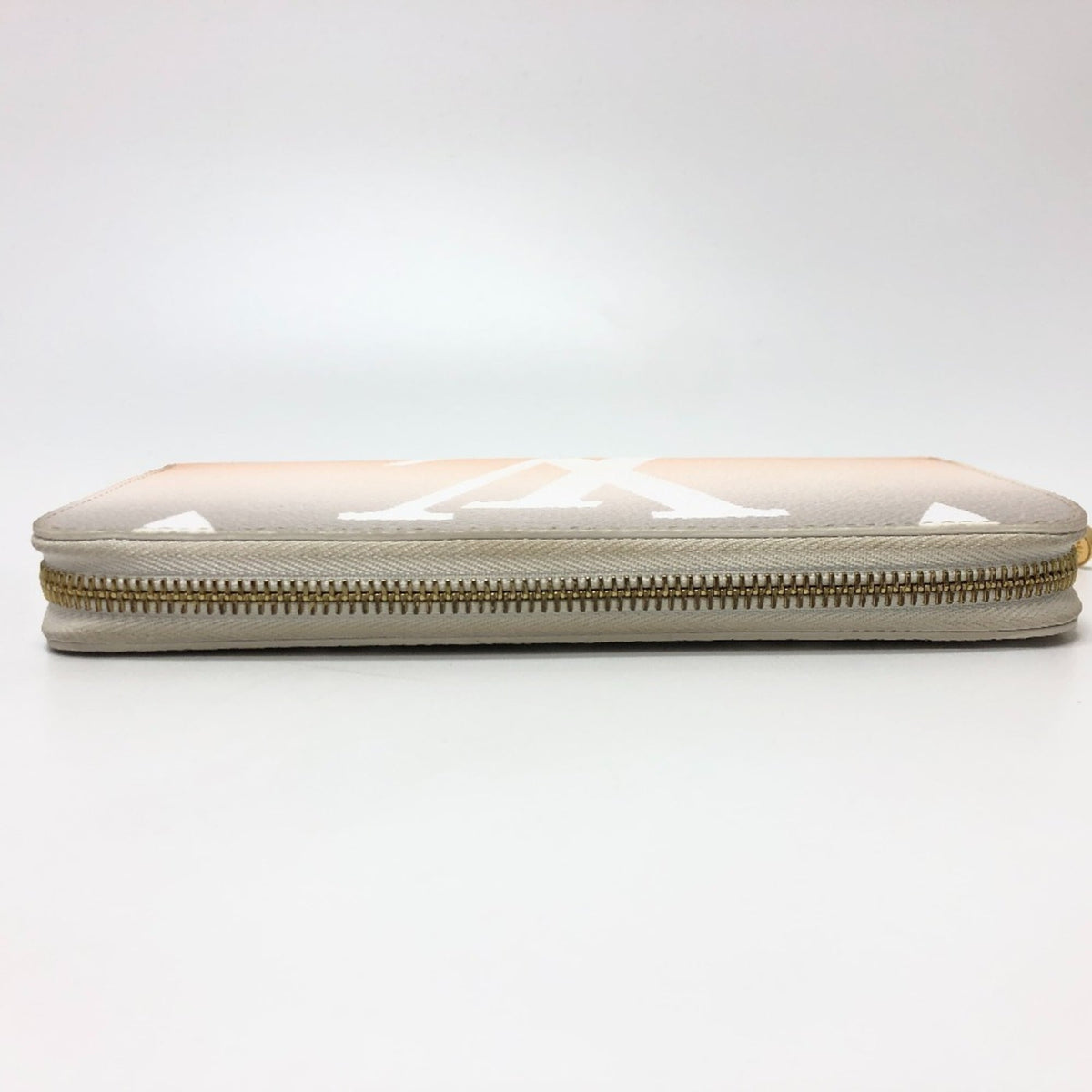 Louis Vuitton Orange White Canvas Long Wallet (Bi-Fold) (Pre-Owned)
