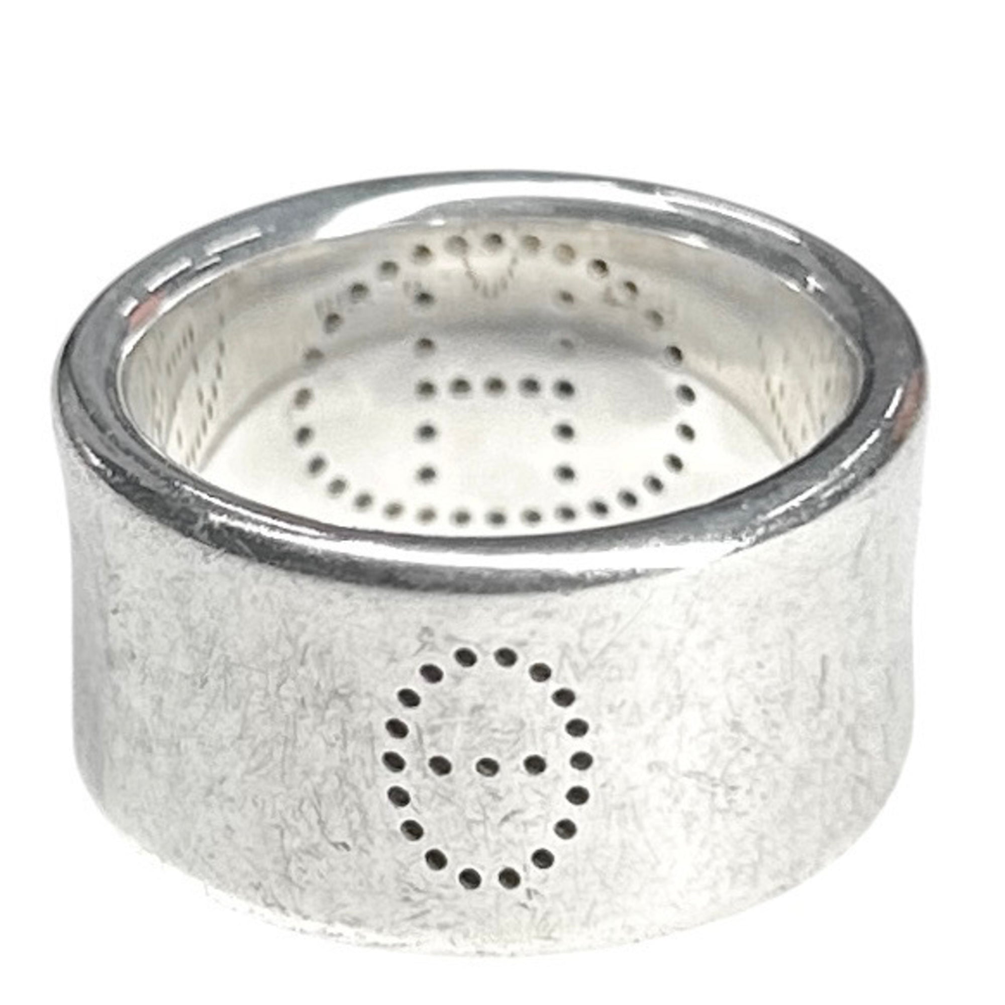 Hermes Silver Silver 925 Band Ring (Pre-Owned)