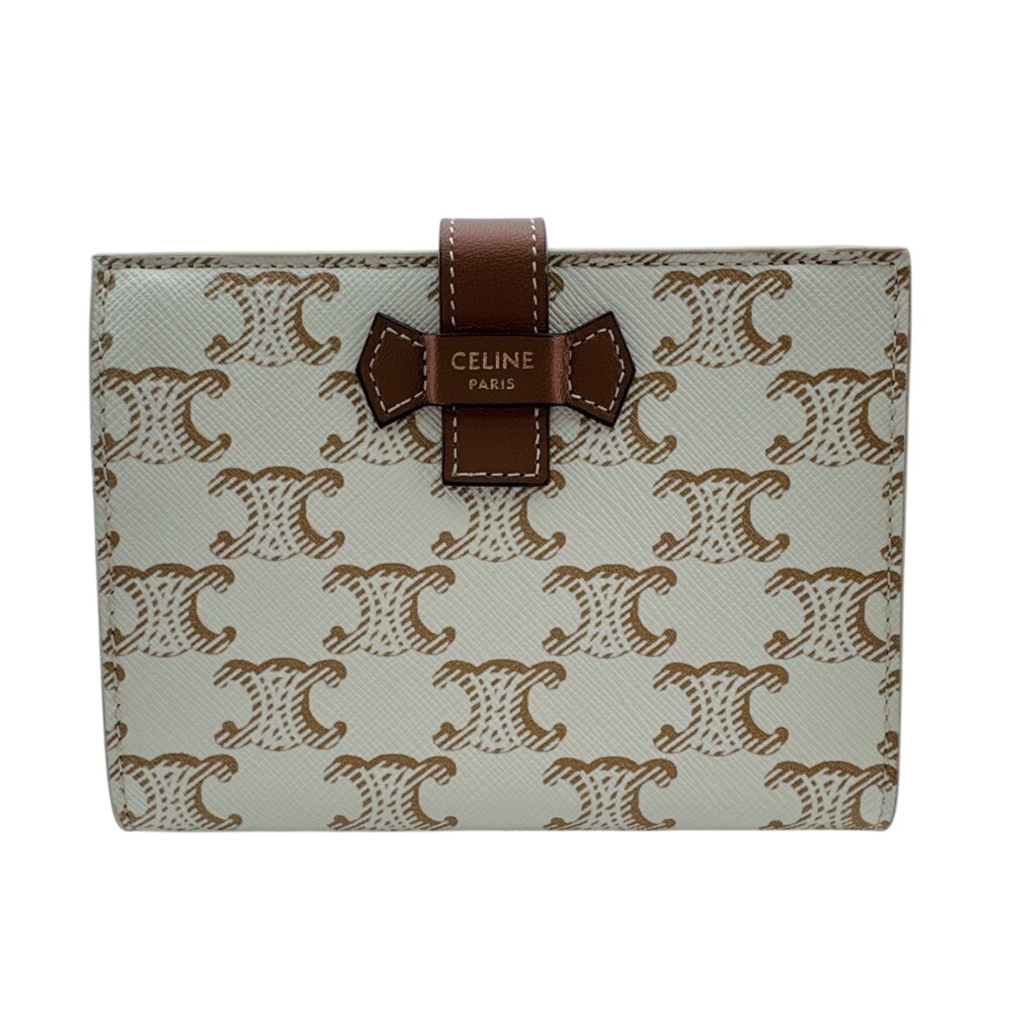 Celine White Leather Wallet (Bi-Fold) (Pre-Owned)