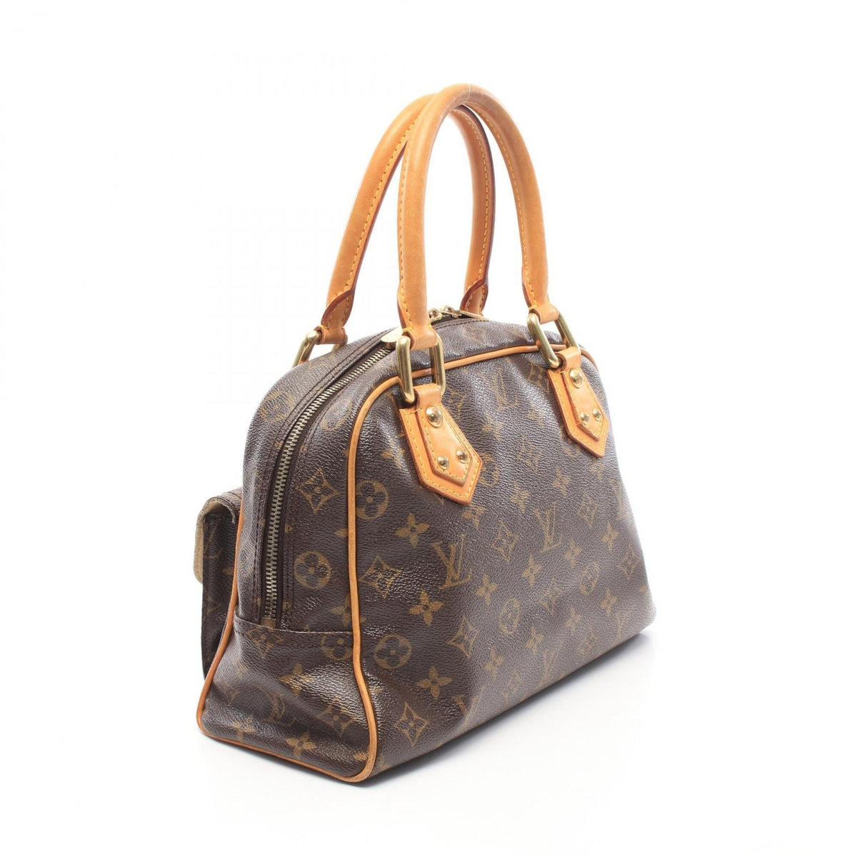 Louis Vuitton Brown Monogram Coated Canvas Leather Handbag (Pre-Owned)
