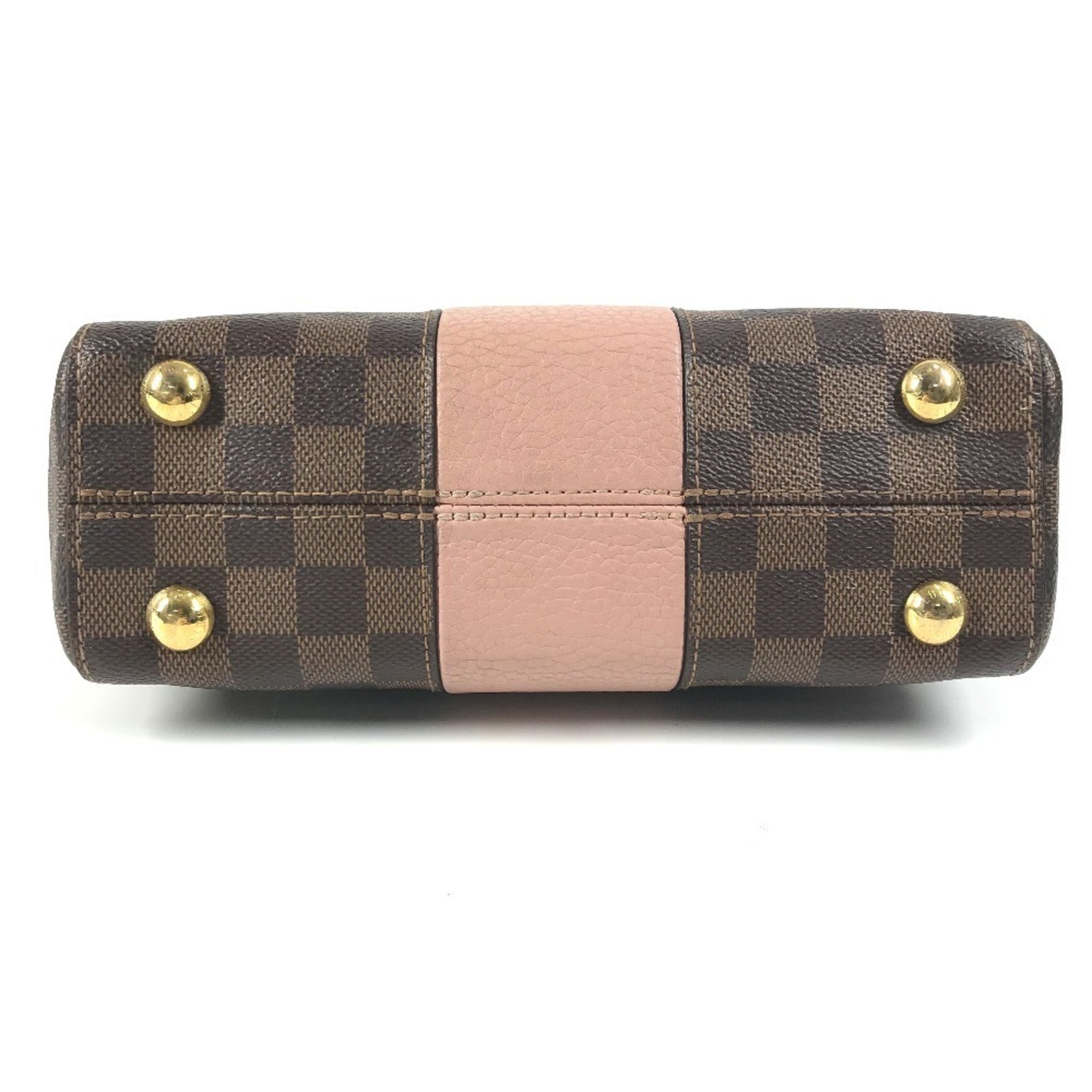Louis Vuitton Damier Brown Pink Damier Canvas Handbag Shoulder Bag (Pre-Owned)