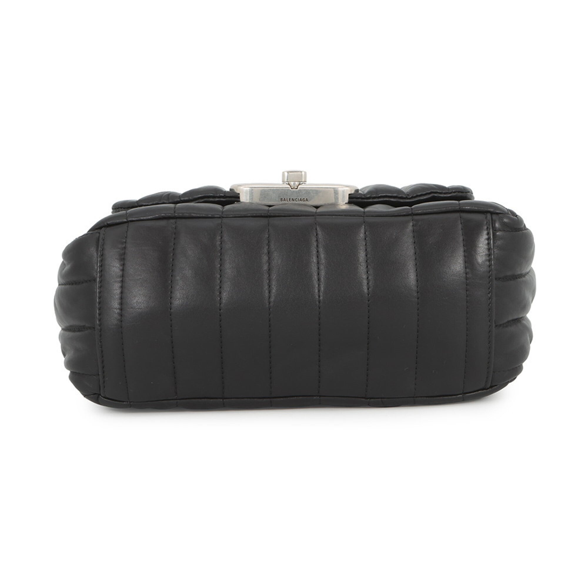 Balenciaga Black Leather Handbag Shoulder Bag (Pre-Owned)