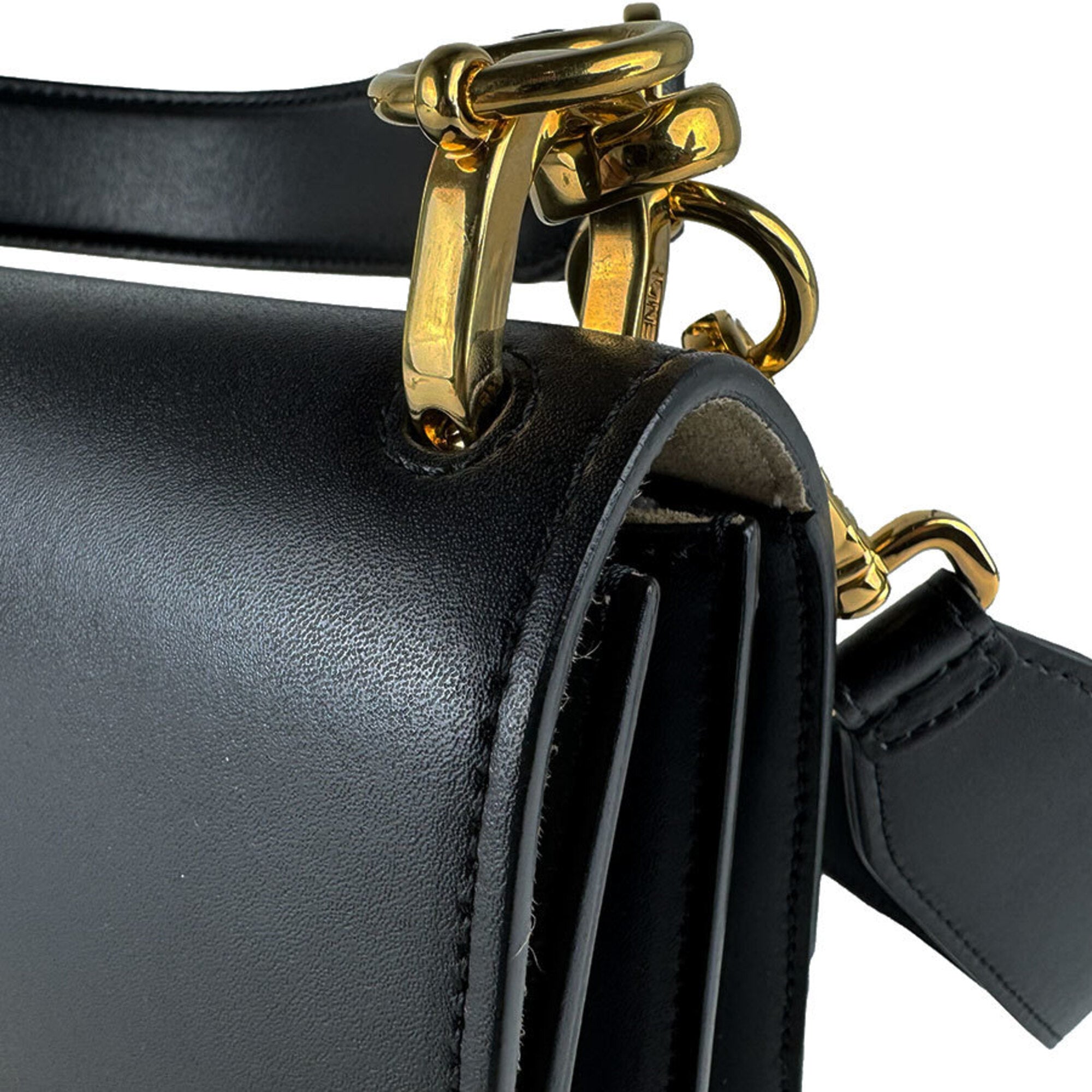 Fendi Black Leather Handbag Shoulder Bag (Pre-Owned)