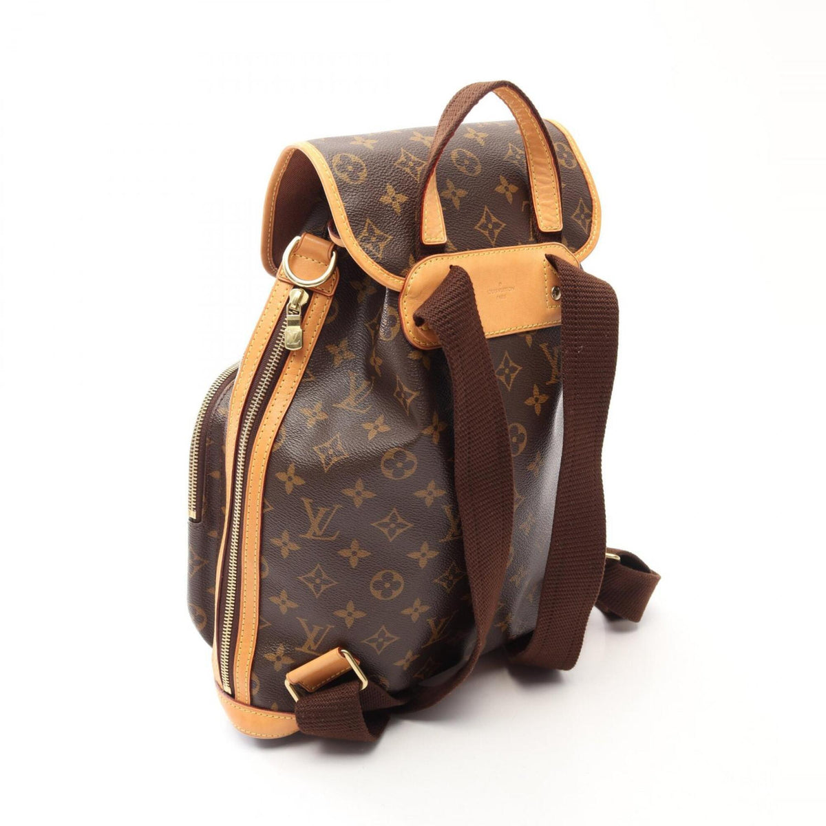 Louis Vuitton Brown Pvc Leather Backpack Handbag (Pre-Owned)