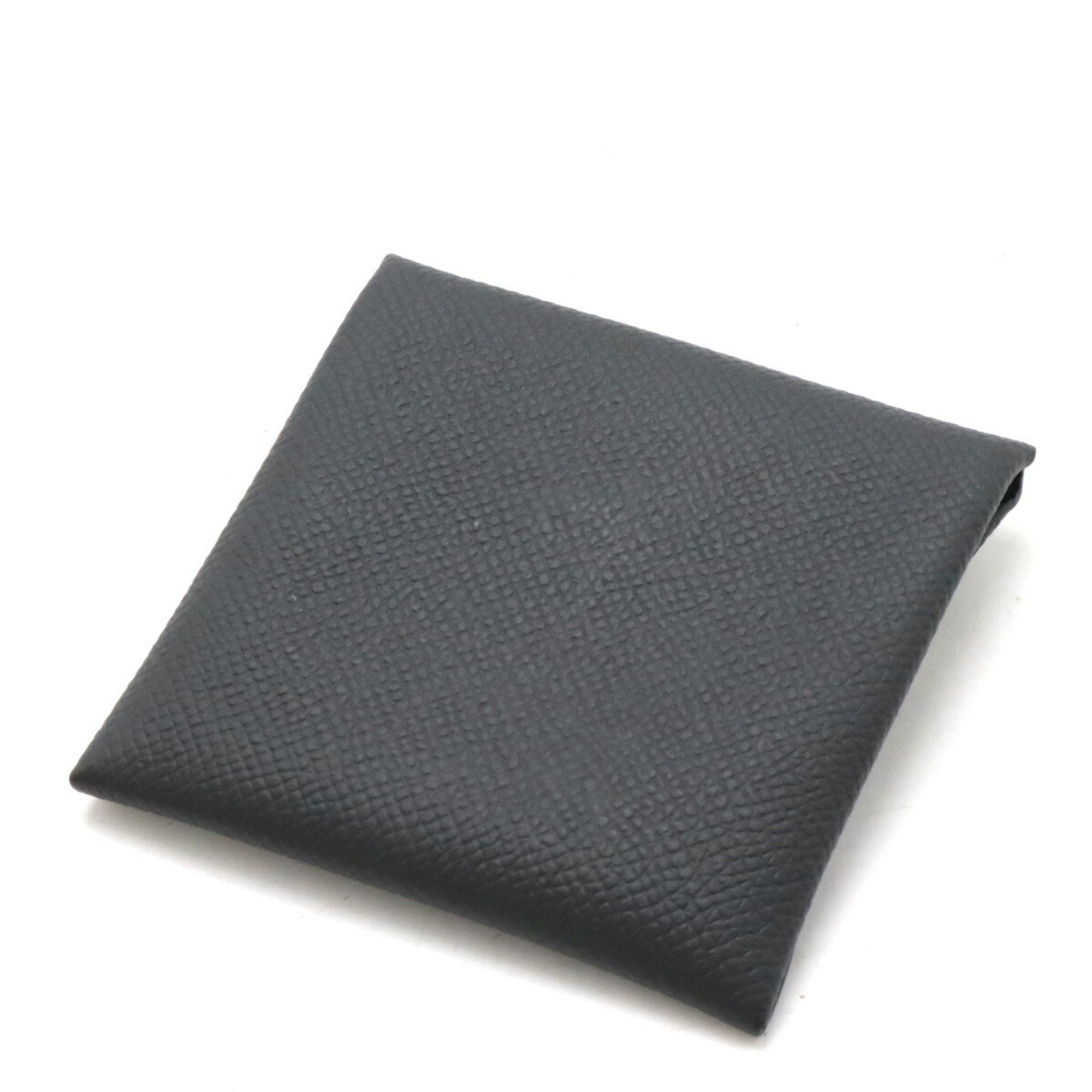 Hermes Bastia Black Epsom Leather Coin Purse/Coin Case (Pre-Owned)