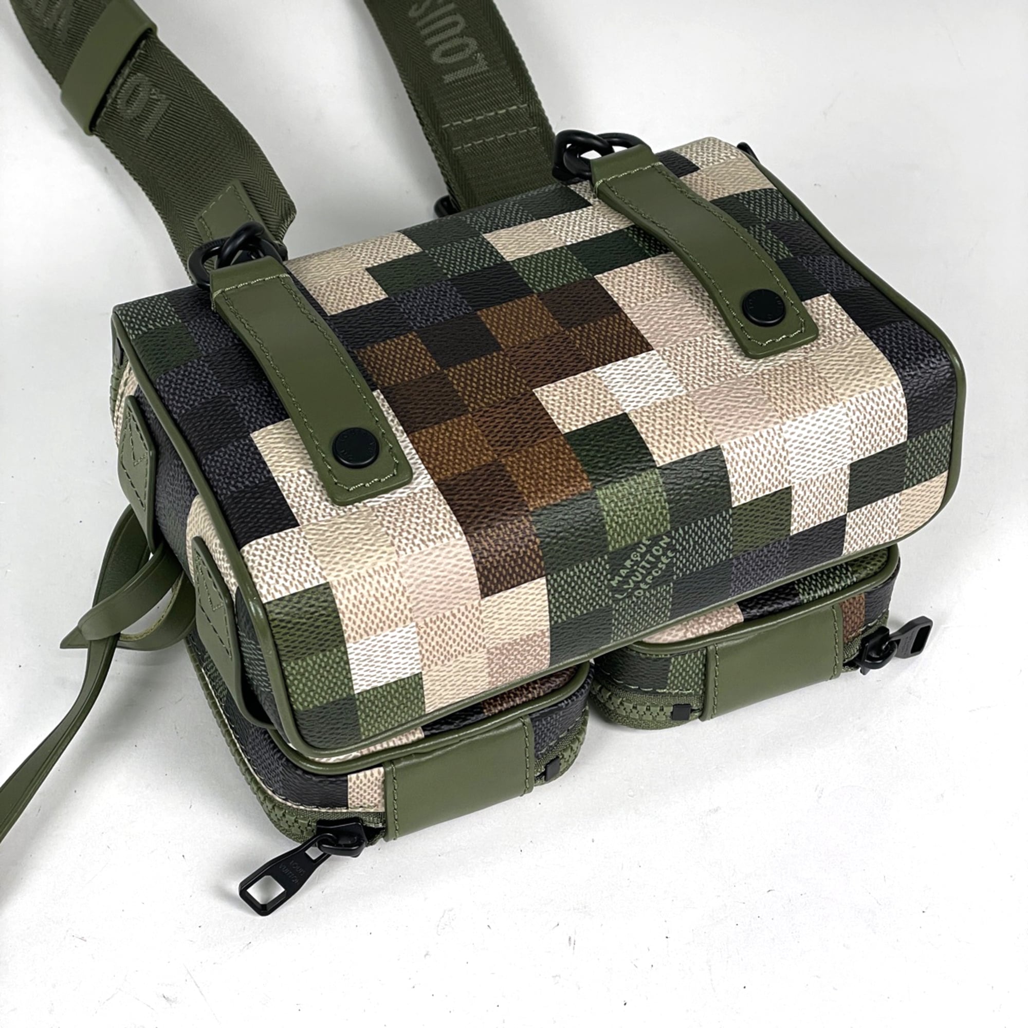 Louis Vuitton Brown Green Damier Azur Fanny Pack Pouch Shoulder Bag (Pre-Owned)