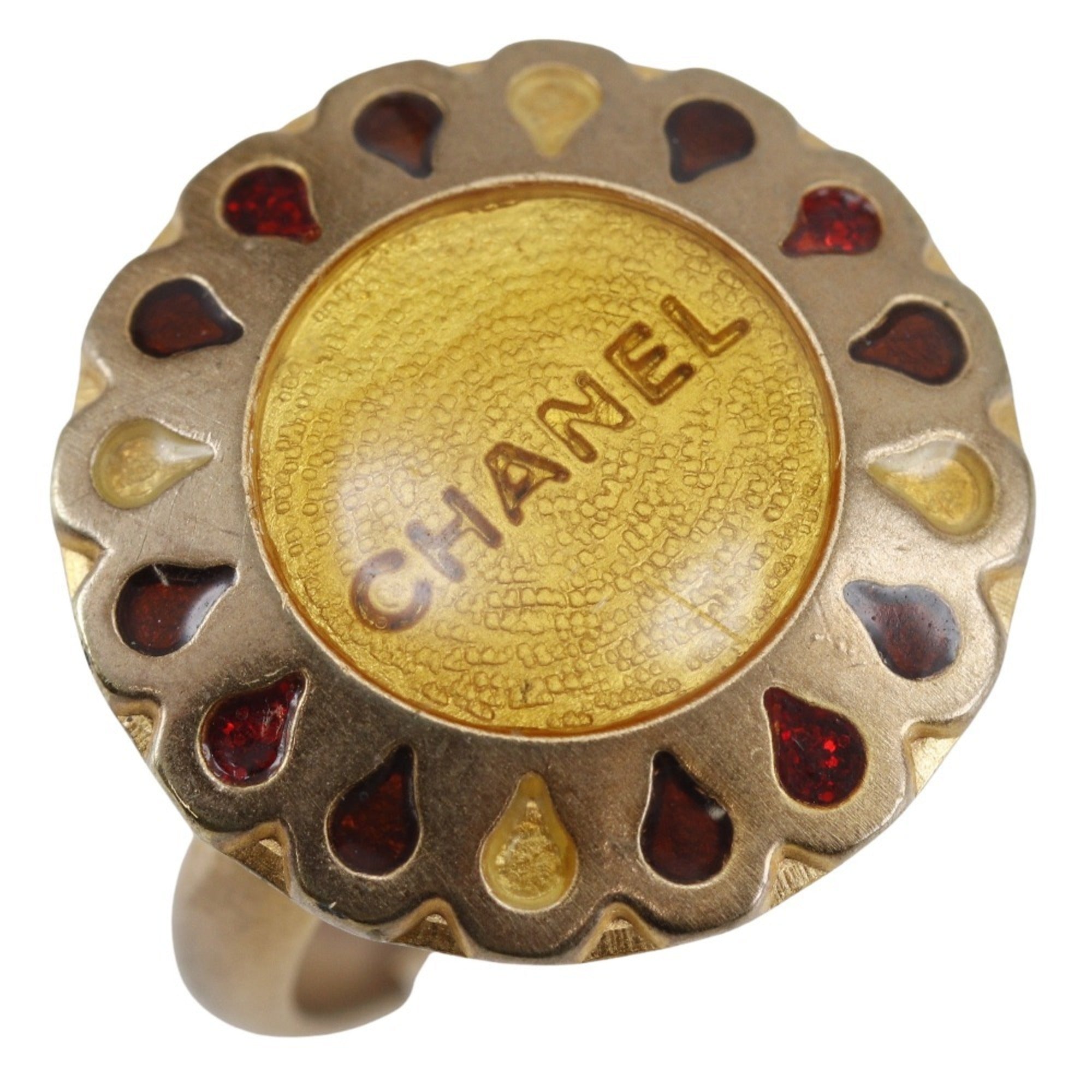 Chanel Gold Plating Band Ring (Pre-Owned)