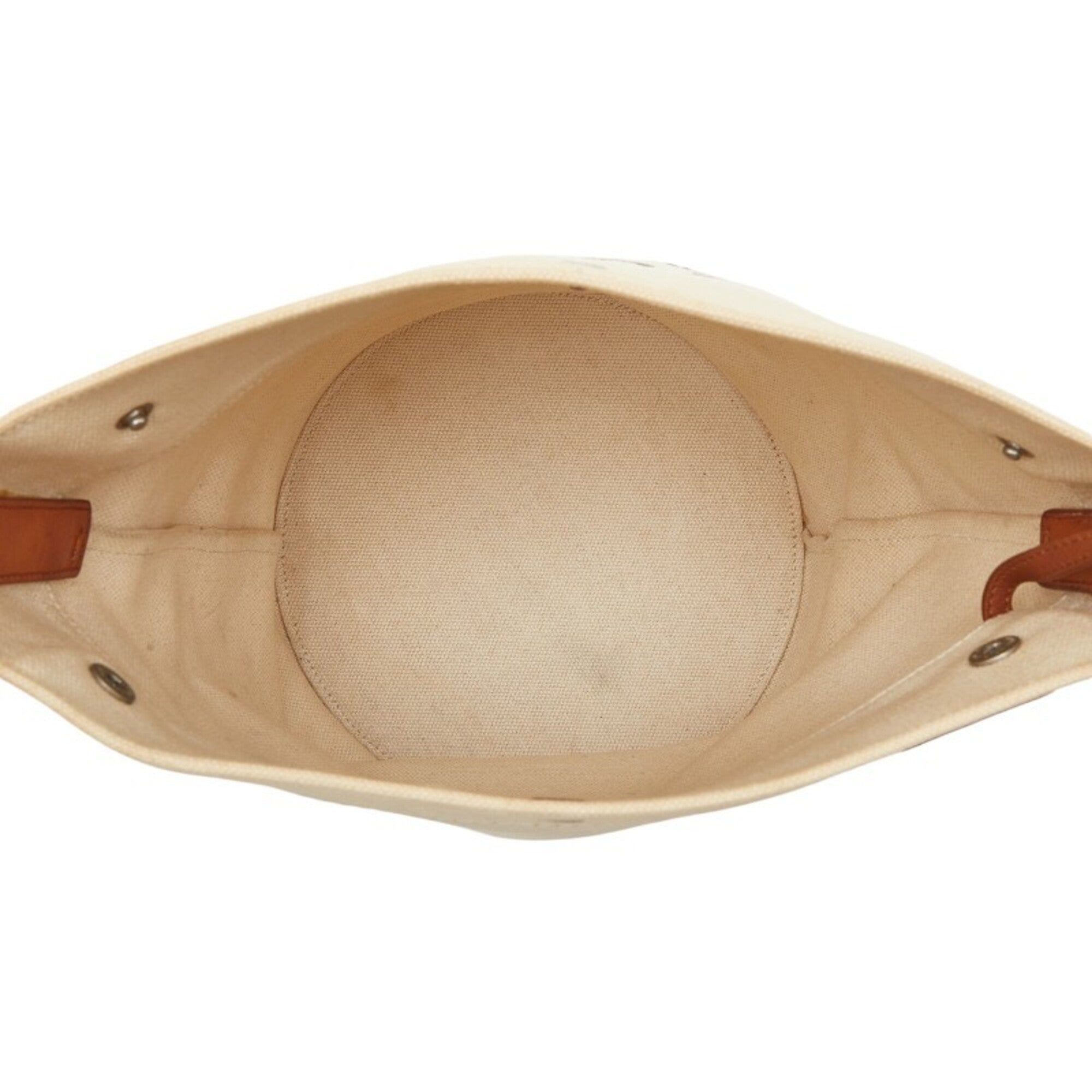 Saint Laurent Brown Ivory Canvas Leather Shoulder Bag (Pre-Owned)
