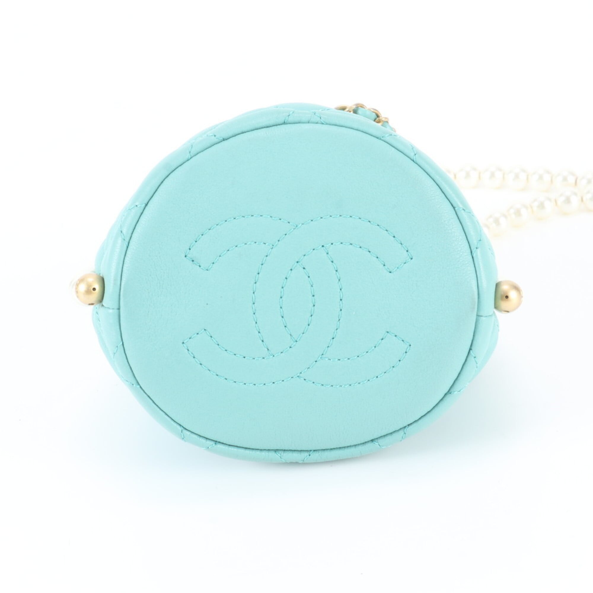 Chanel Blue Leather Shoulder Bag (Pre-Owned)