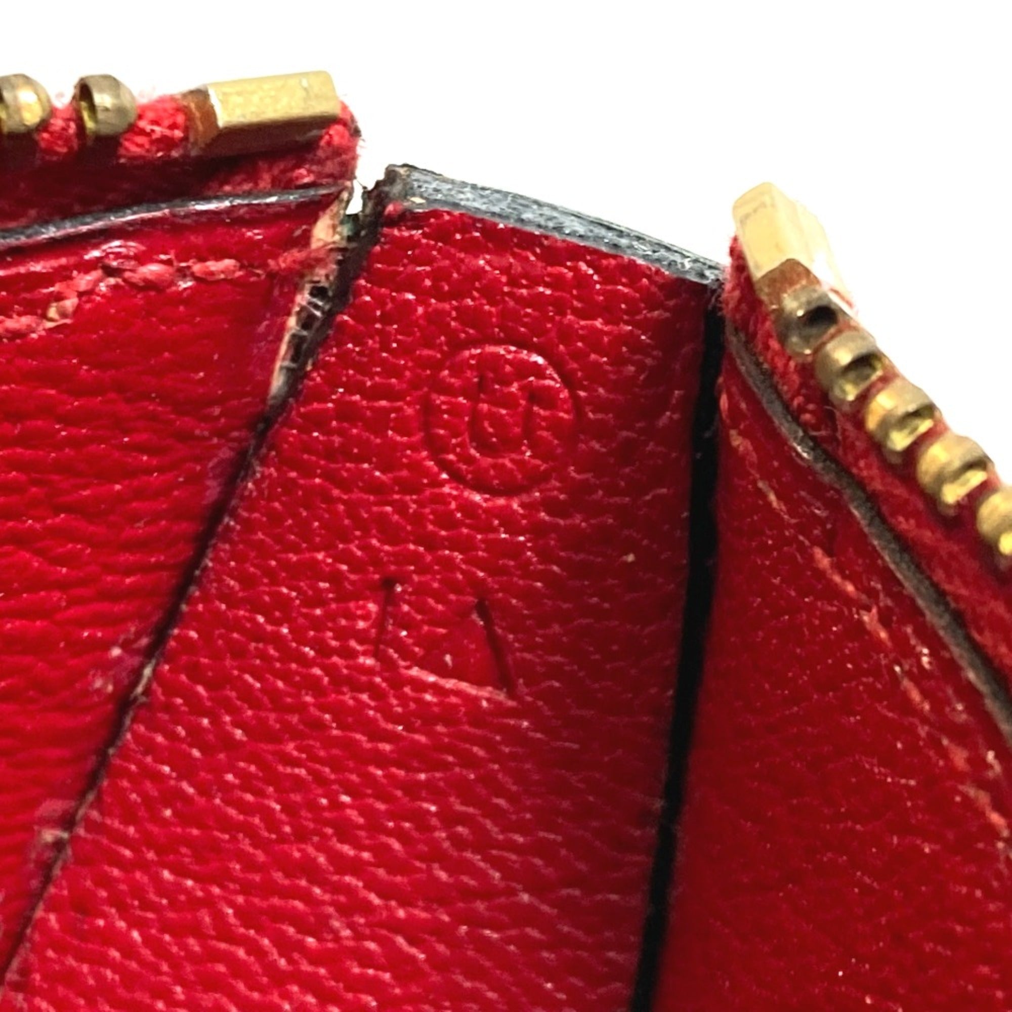 Hermes Red Leather Coin Purse/Coin Case (Pre-Owned)