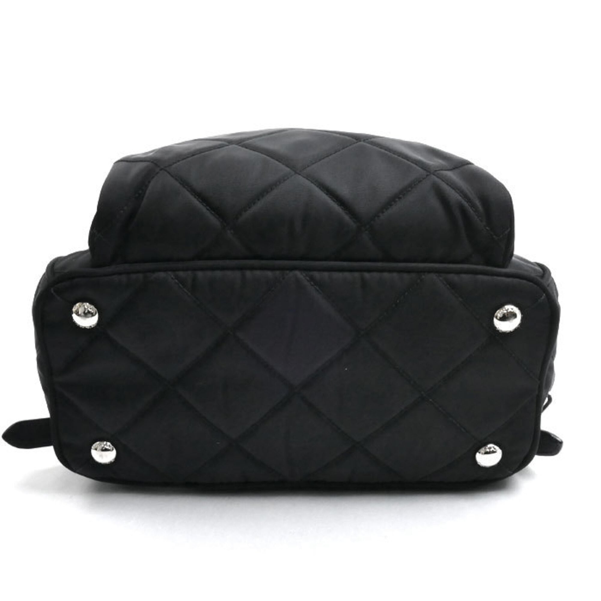 Prada Black Nylon Leather Backpack (Pre-Owned)