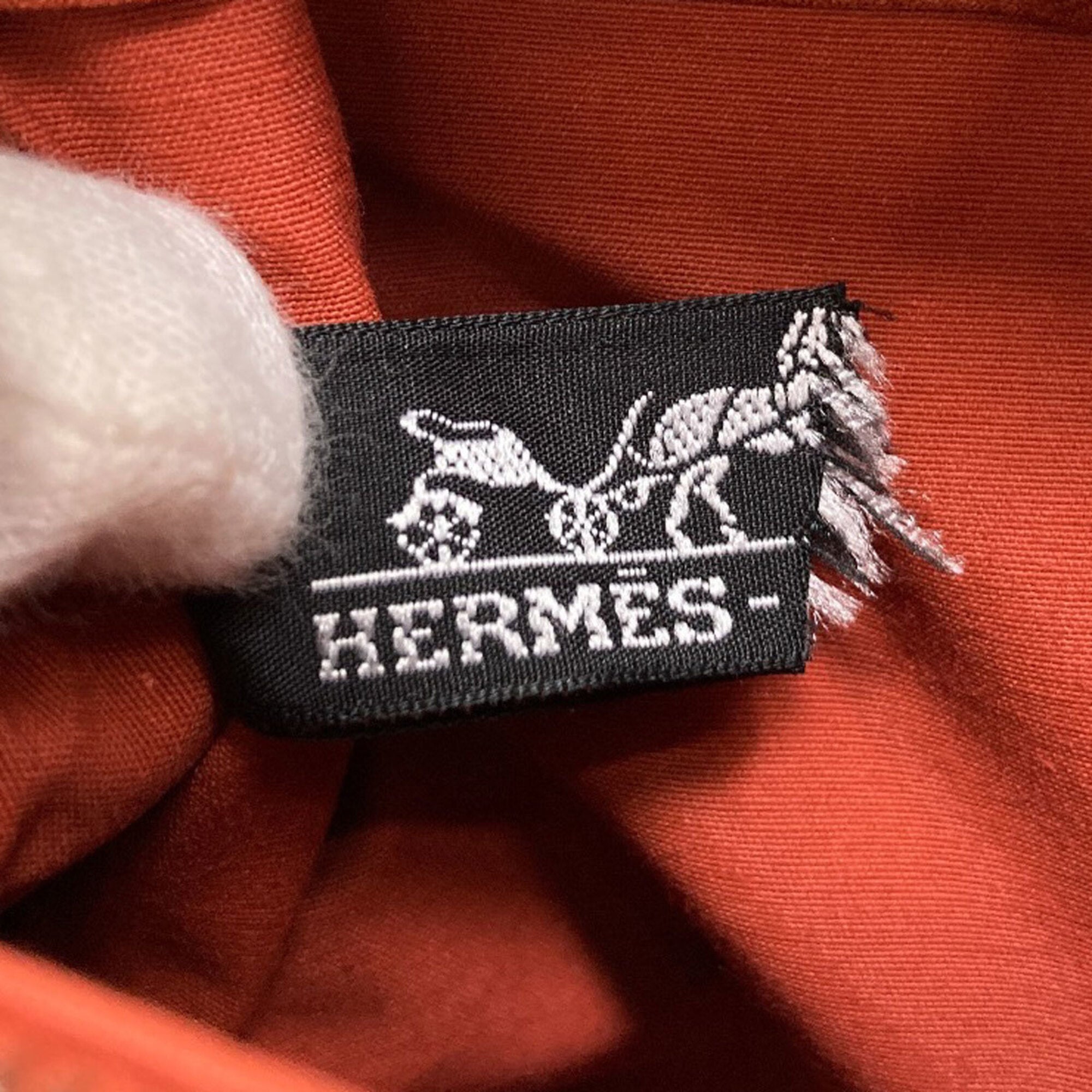Hermes Orange Cotton Polyester Tote Bag (Pre-Owned)