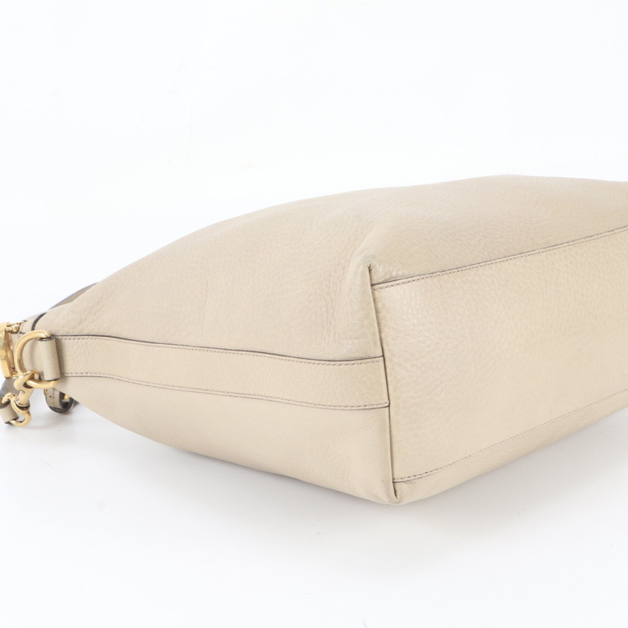 Gucci Miss Gg Beige Leather Handbag Shoulder Bag (Pre-Owned)