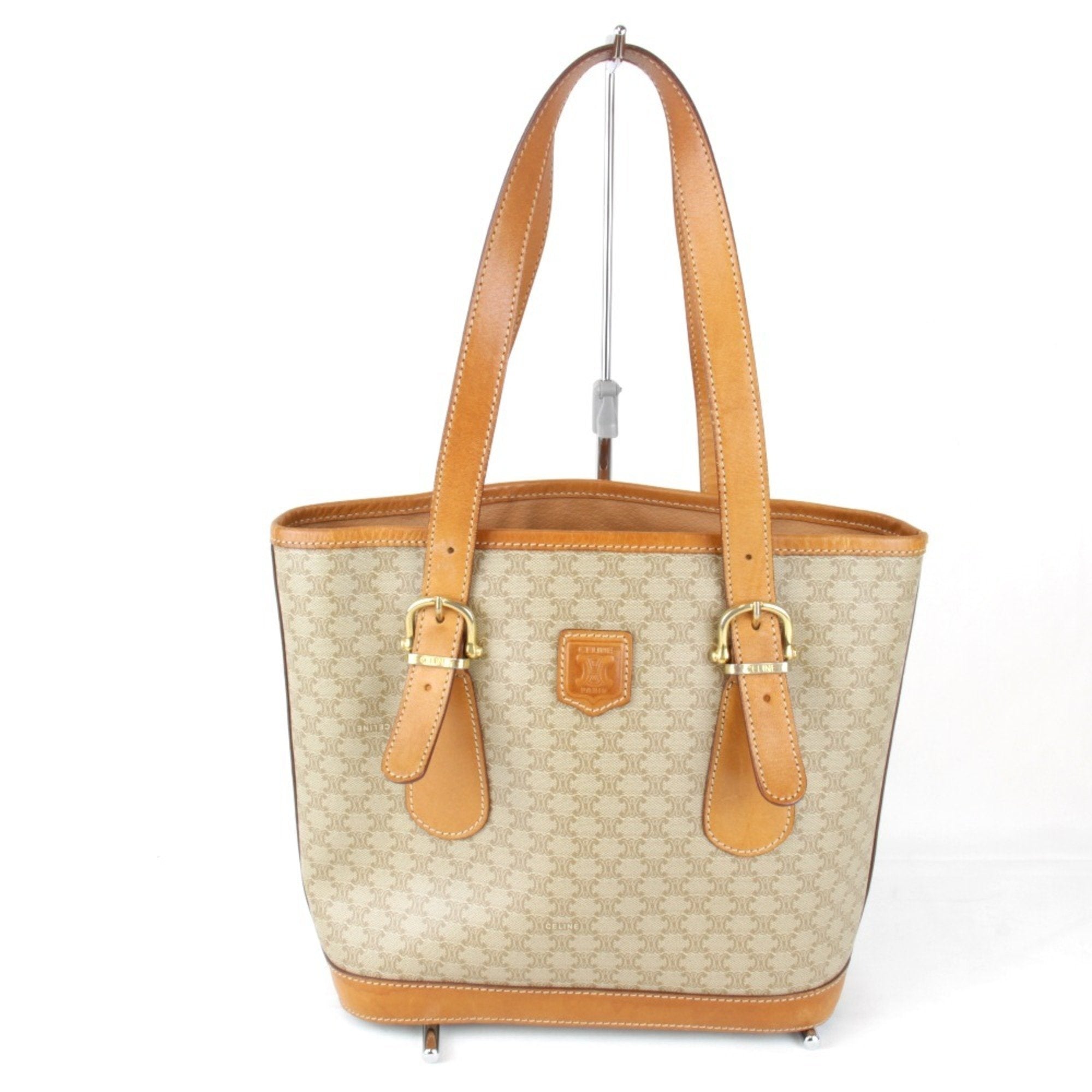 Celine Macadam Beige Pvc Tote Bag (Pre-Owned)