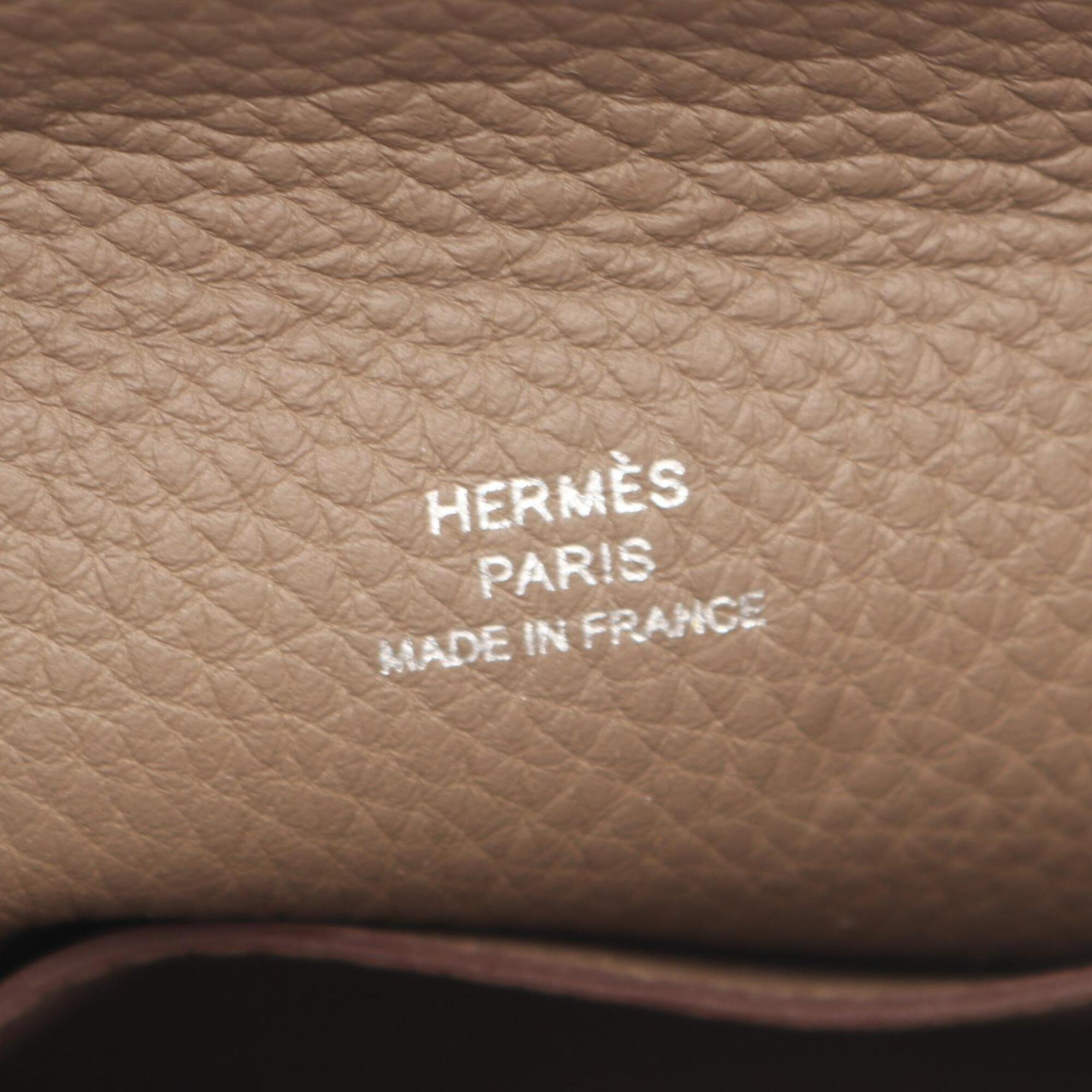 Hermes Etoupe Gray Gray Togo Leather Handbag Shoulder Bag (Pre-Owned)