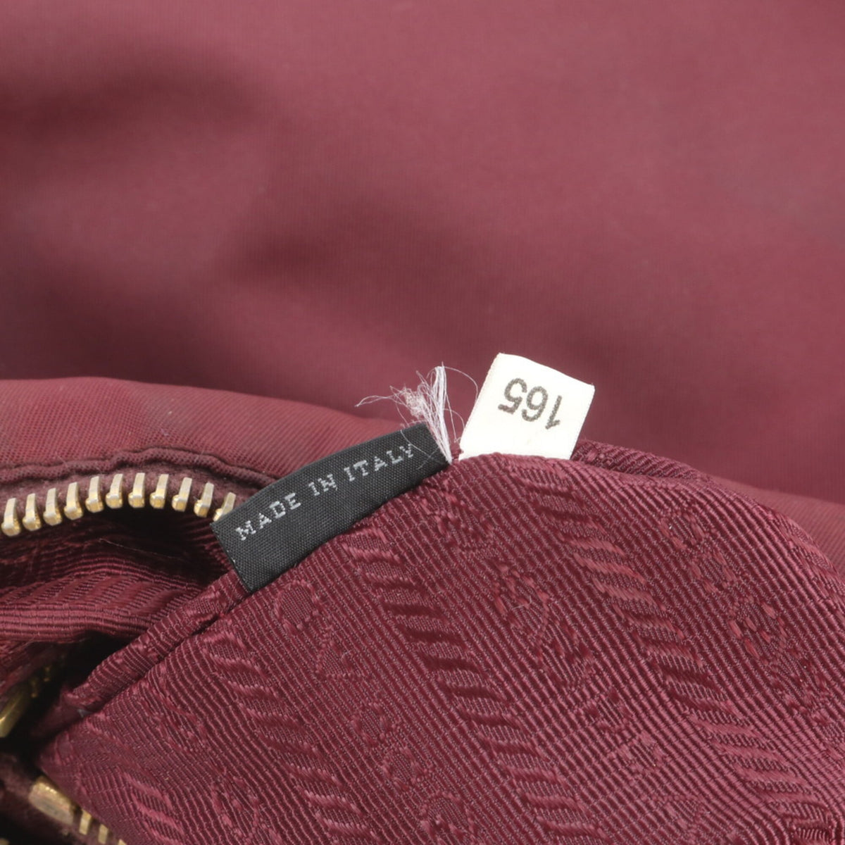 Prada Red Color Wine Leather Nylon Crossbody Bag Shoulder Bag (Pre-Owned)