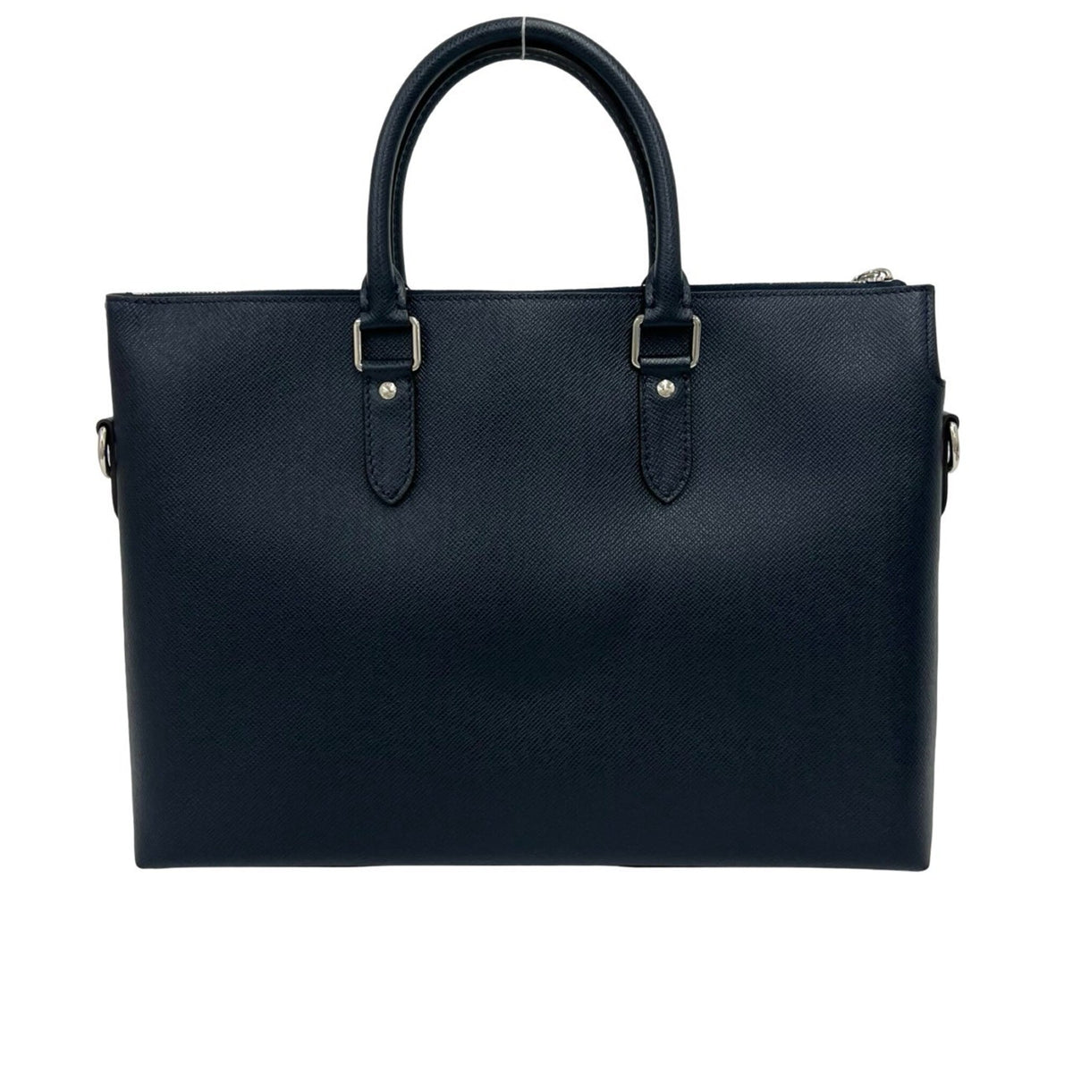 Louis Vuitton Navy Leather Briefcase Shoulder Bag (Pre-Owned)