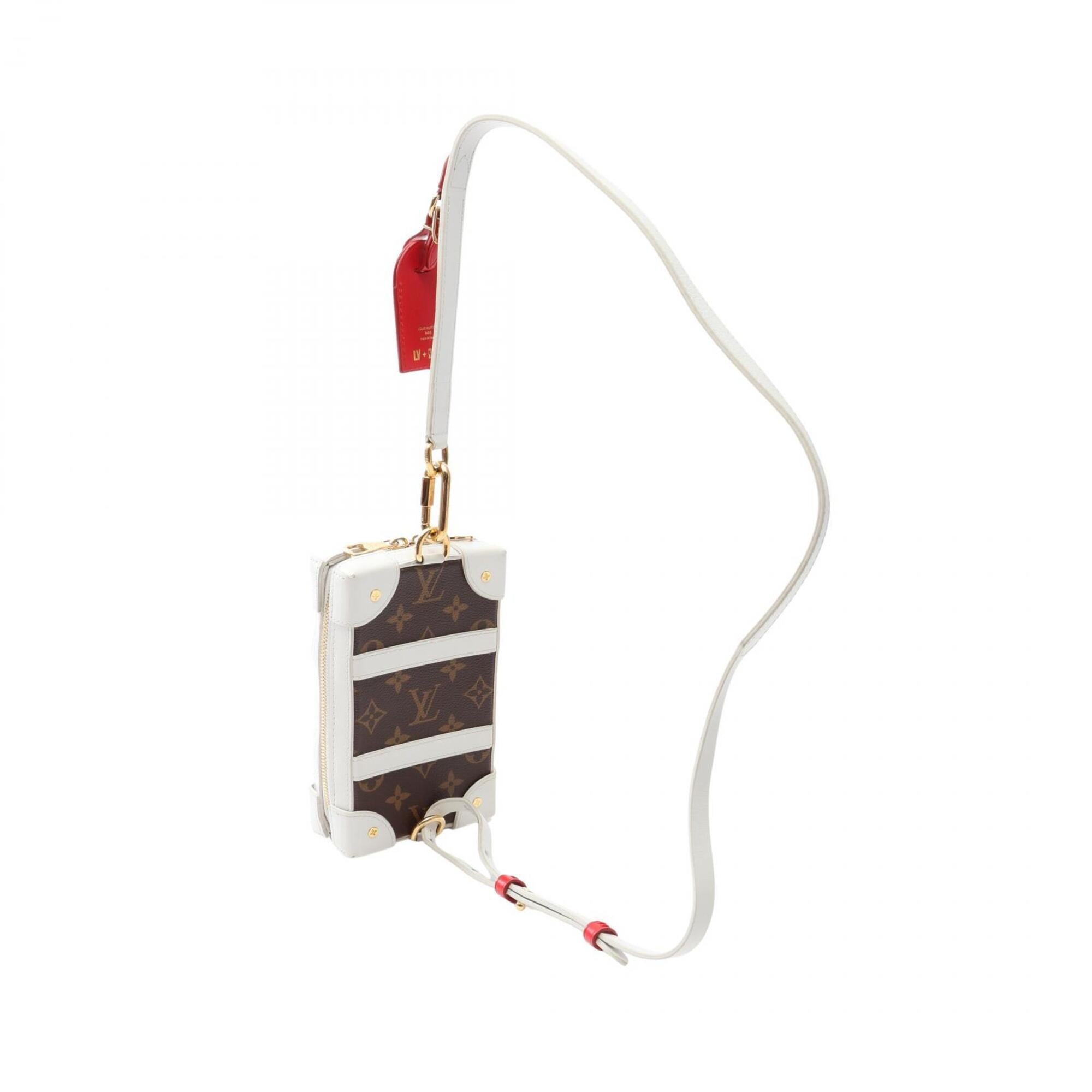 Louis Vuitton Brown Monogram White Monogram Leather Fanny Pack Handbag (Pre-Owned)