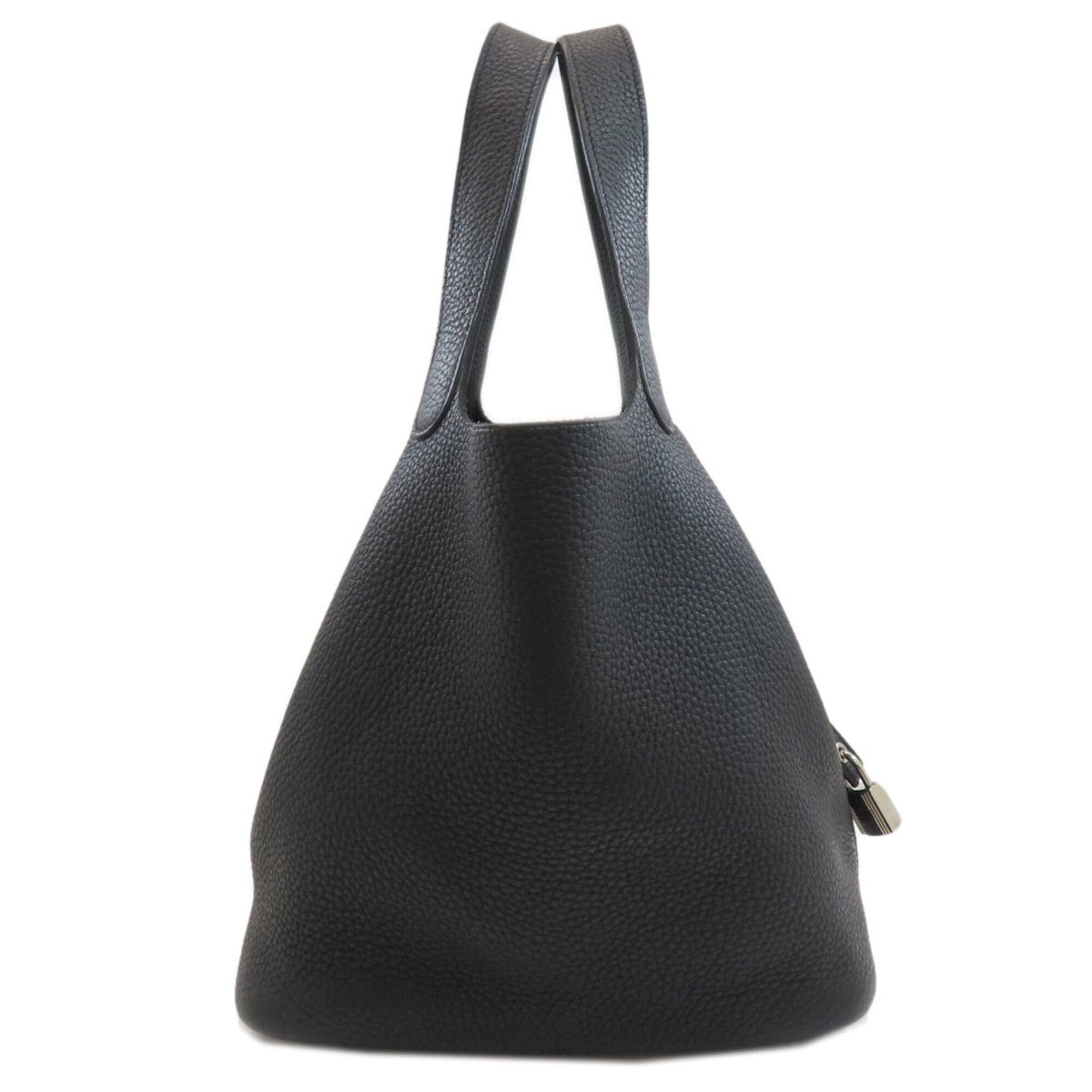 Hermes Black Taurillon Clemence Leather Handbag (Pre-Owned)