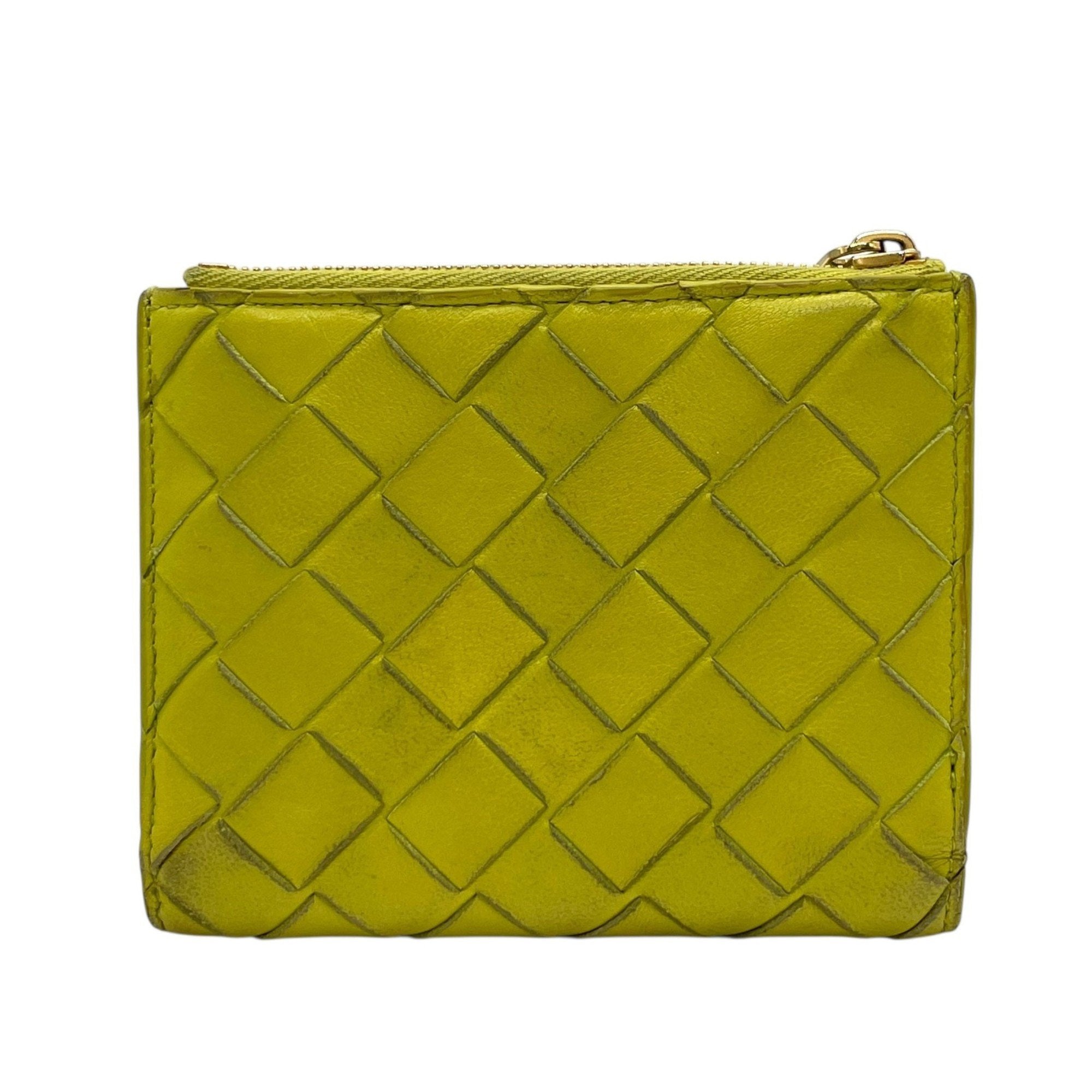 Bottega Veneta Green Intrecciato Wallet (Bi-Fold) (Pre-Owned)