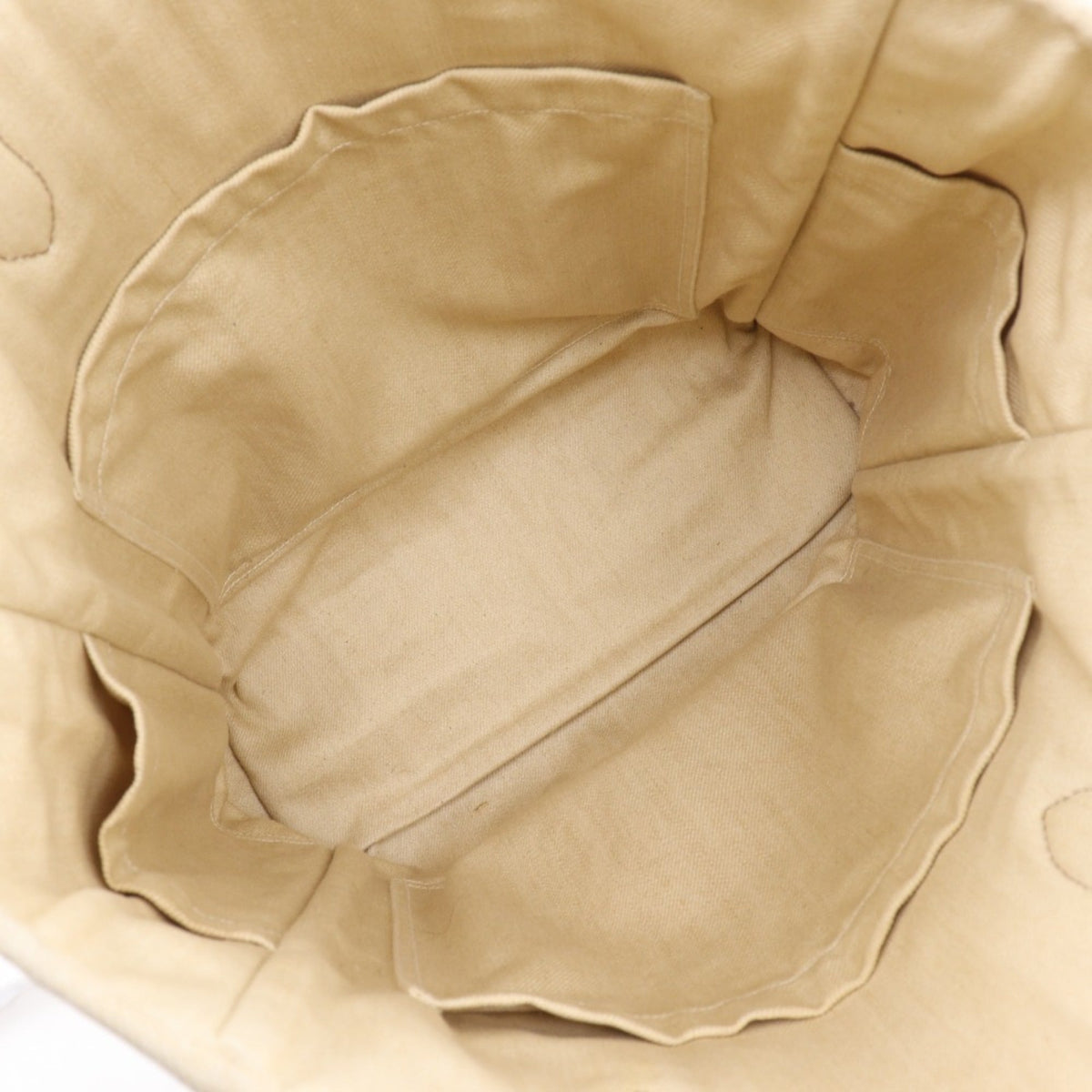 Hermes Beige Canvas Tote Bag (Pre-Owned)