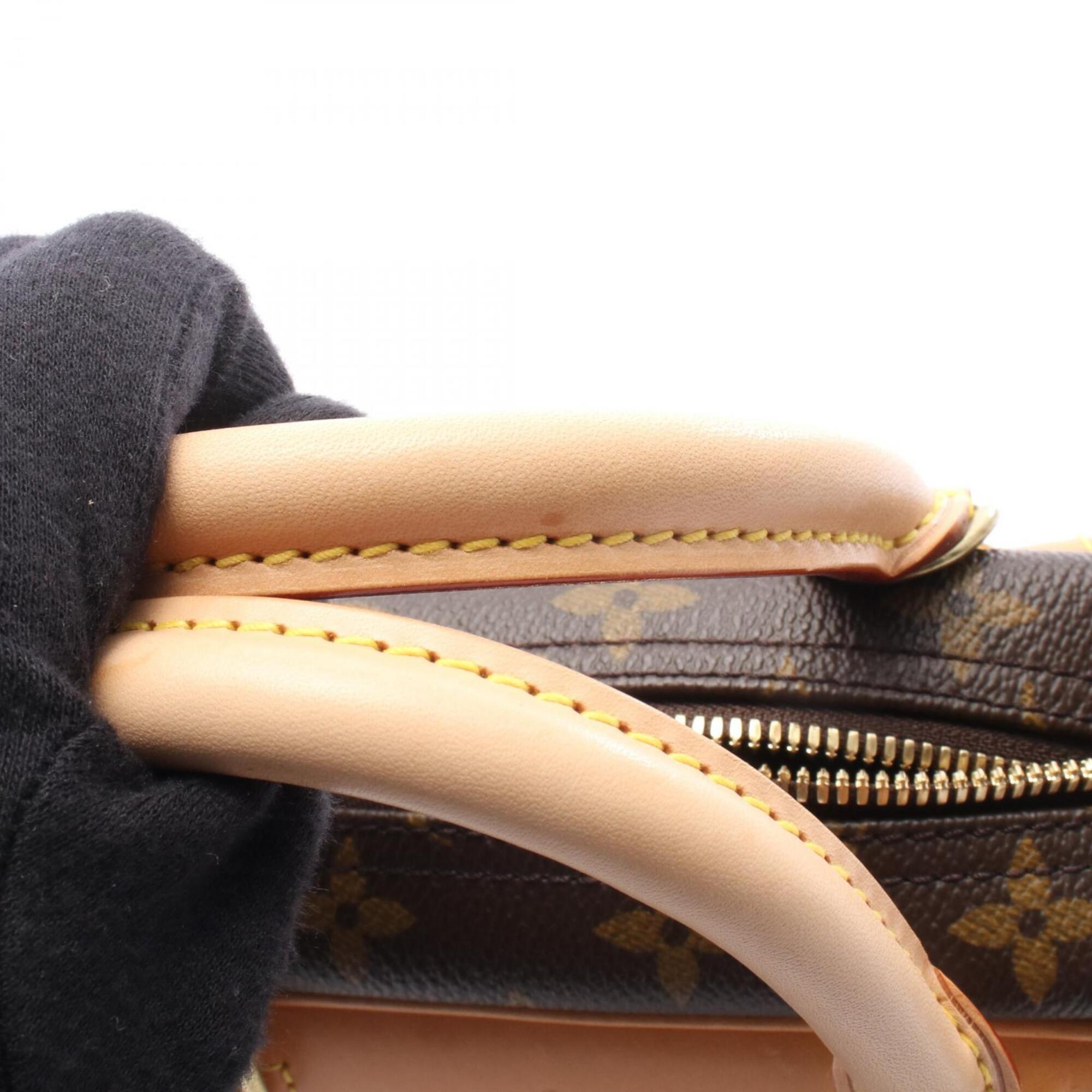Louis Vuitton Brown Monogram Coated Canvas Leather Handbag (Pre-Owned)