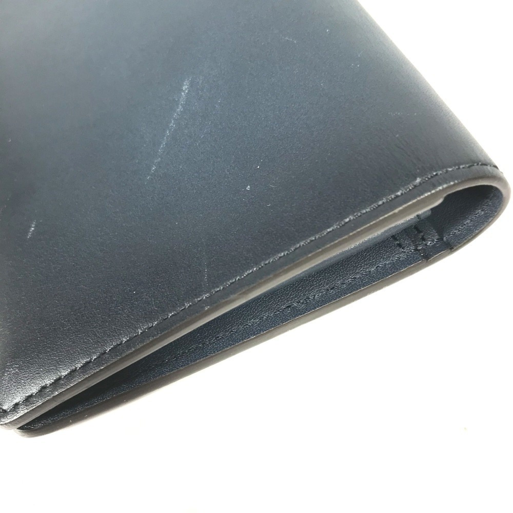 Louis Vuitton Ombre Navy Leather Long Wallet (Bi-Fold) (Pre-Owned)