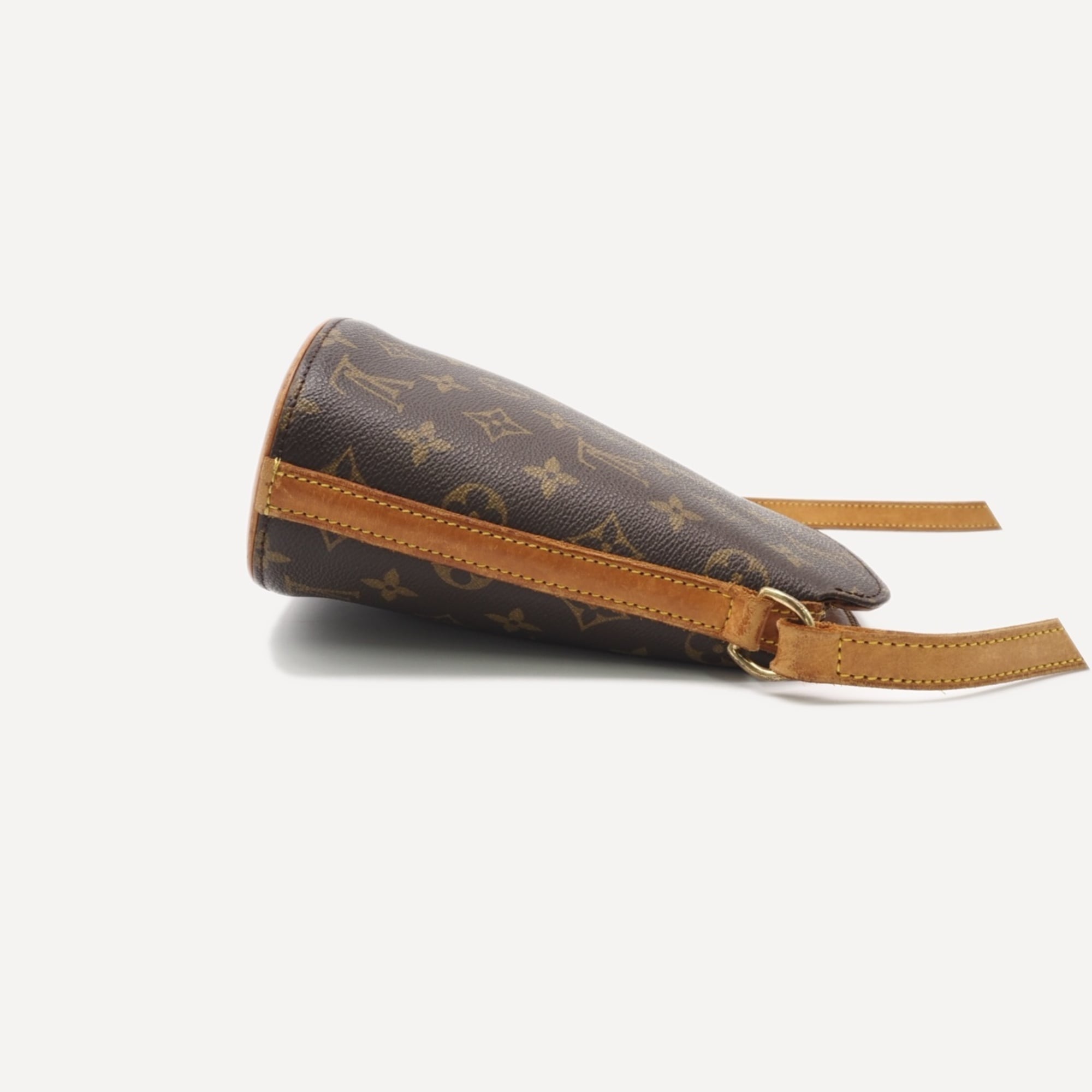 Louis Vuitton Monogram Beige Brown Coated Canvas Leather Shoulder Bag (Pre-Owned)