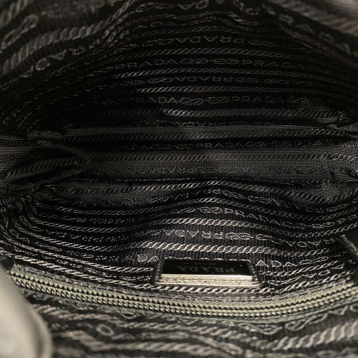 Prada Black Nylon Leather Pochette Shoulder Bag (Pre-Owned)