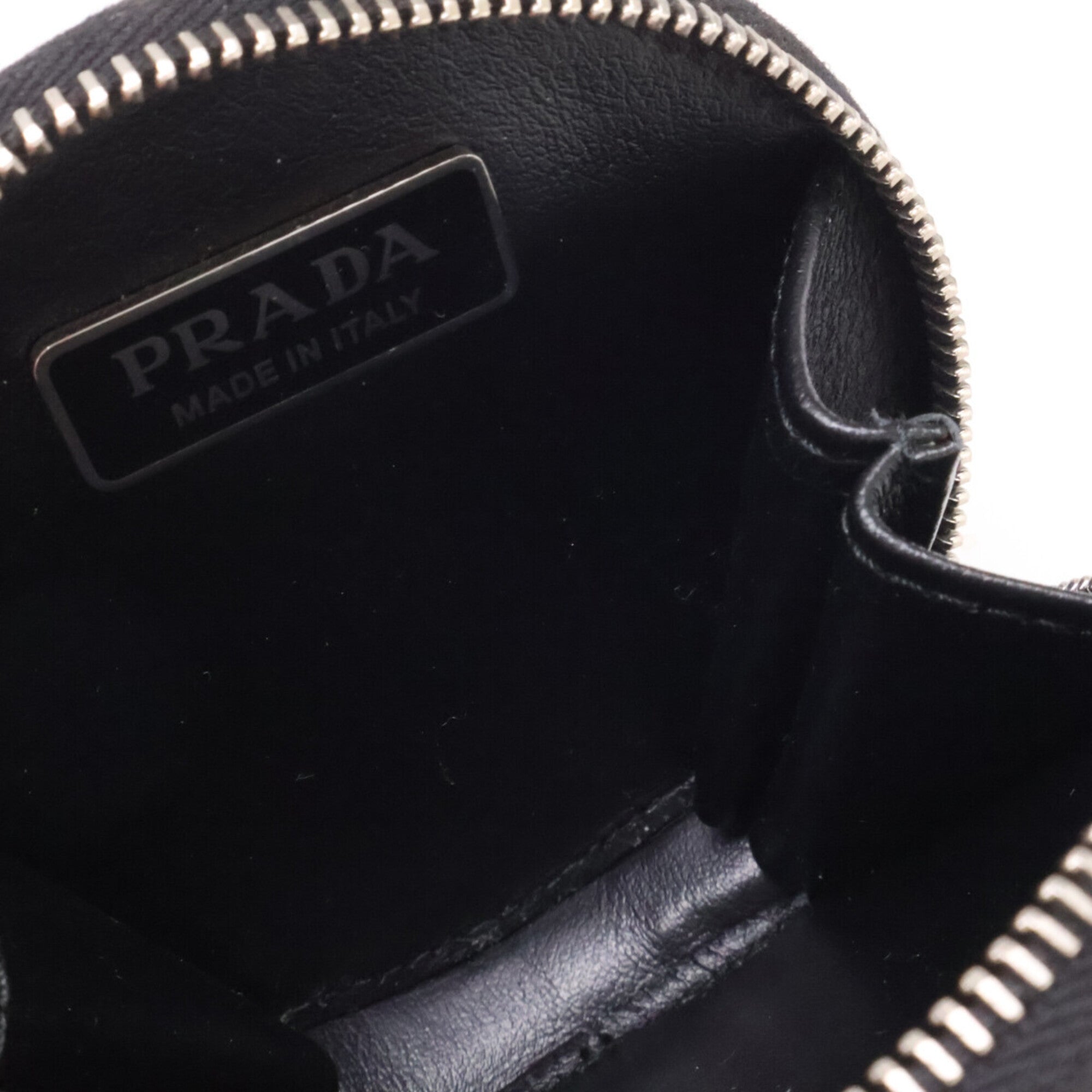 Prada Black Leather Coin Purse/Coin Case (Pre-Owned)