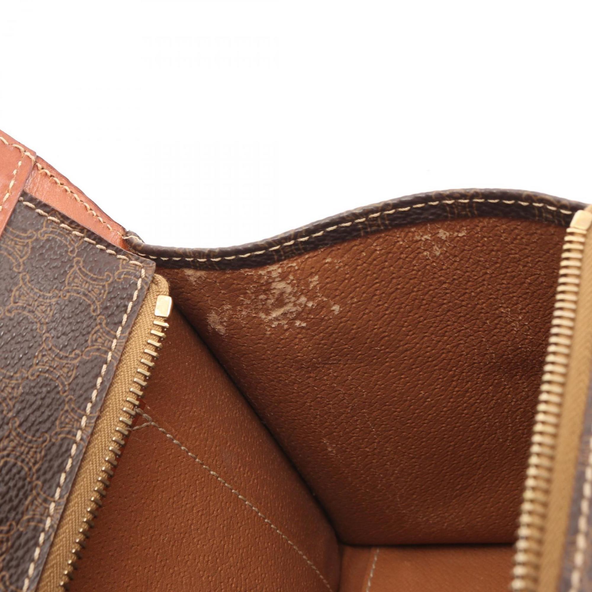 Celine Brown Coated Canvas Leather Handbag (Pre-Owned)
