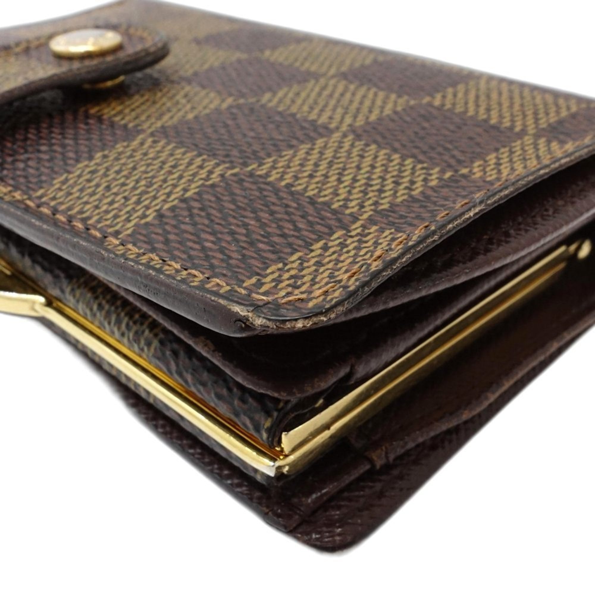 Louis Vuitton Damier Damier Canvas Ebene Damier Canvas Wallet (Bi-Fold) (Pre-Owned)