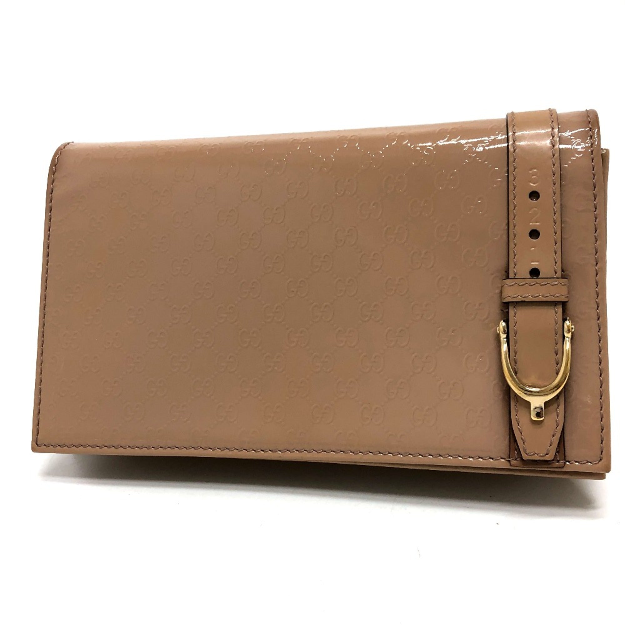 Gucci Beige Patent Leather Shoulder Bag (Pre-Owned)