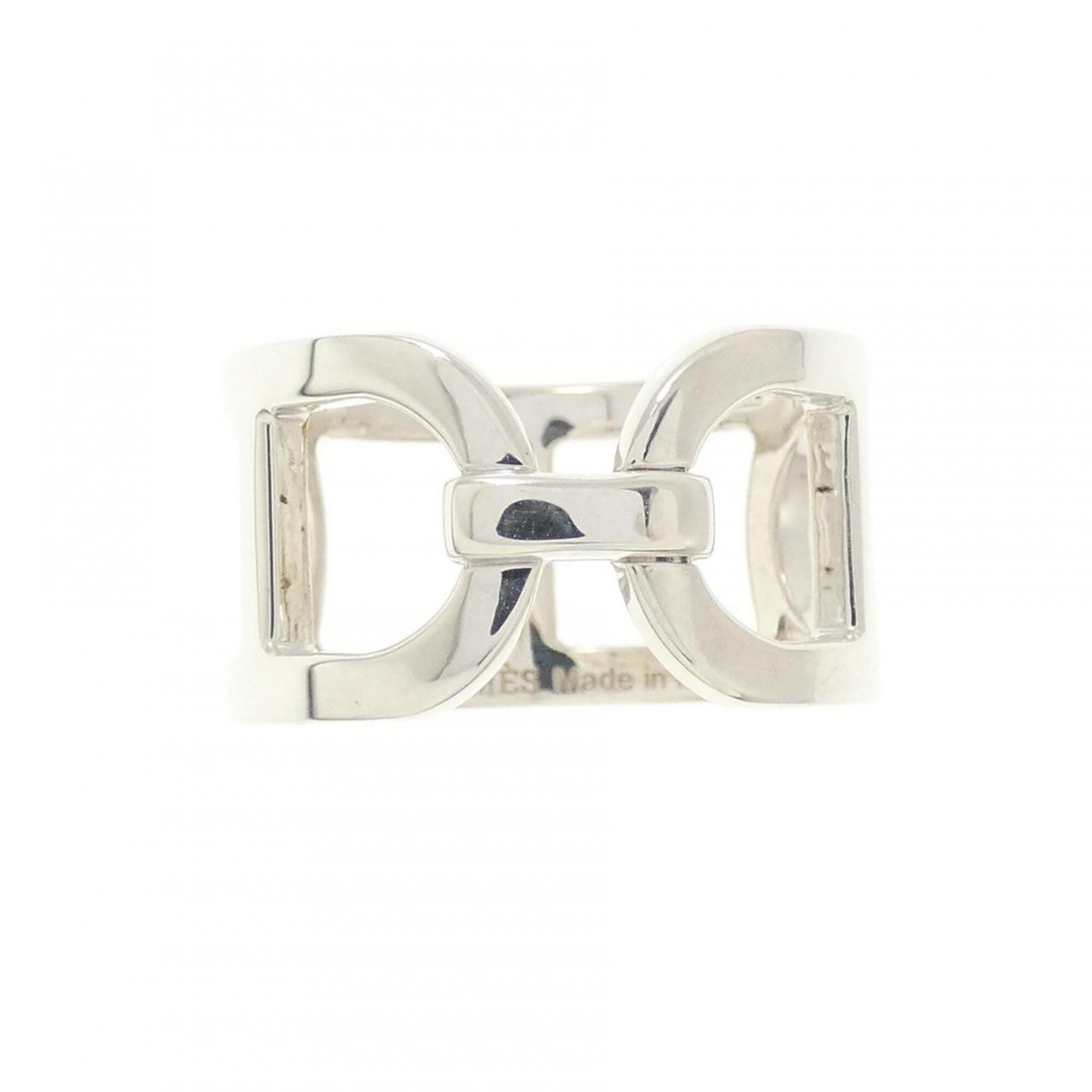 Hermes Silver 925 Band Ring (Pre-Owned)