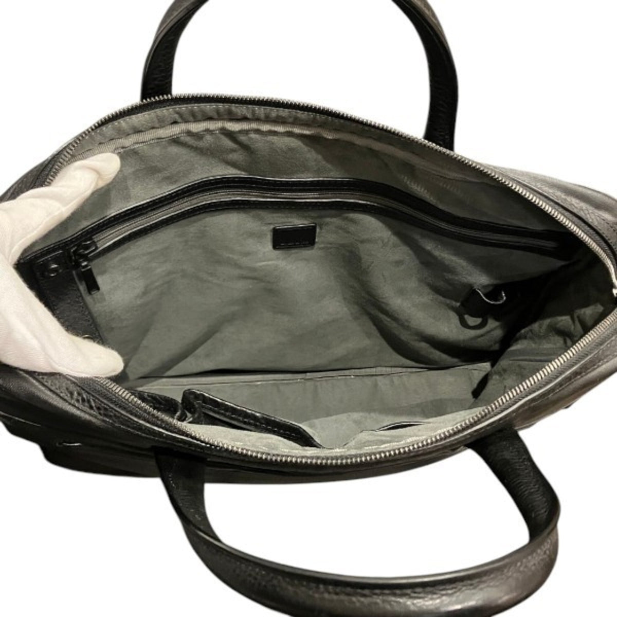 Dunhill Black Pvc Leather Briefcase Handbag (Pre-Owned)