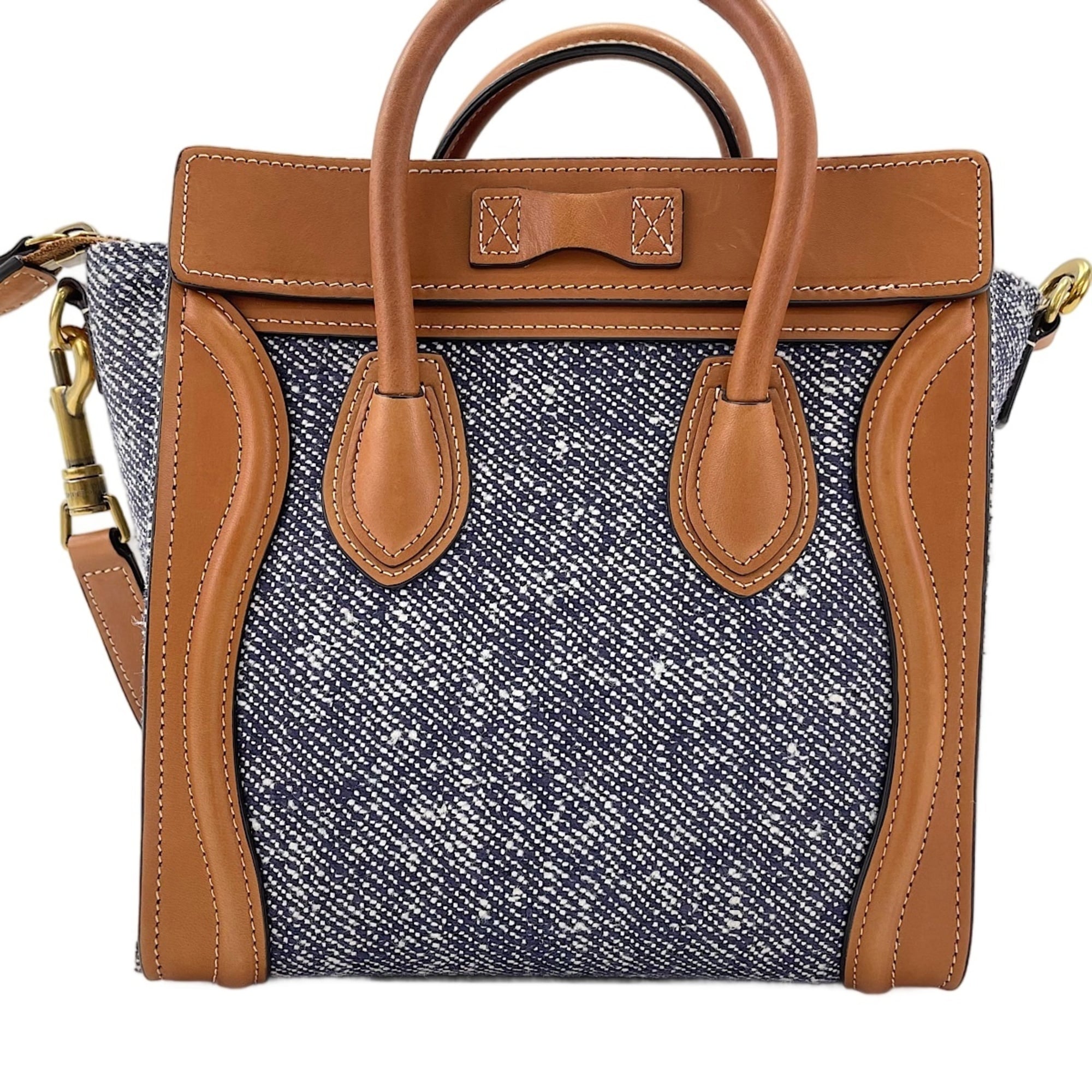 Celine Luggage Blue Handbag (Pre-Owned)