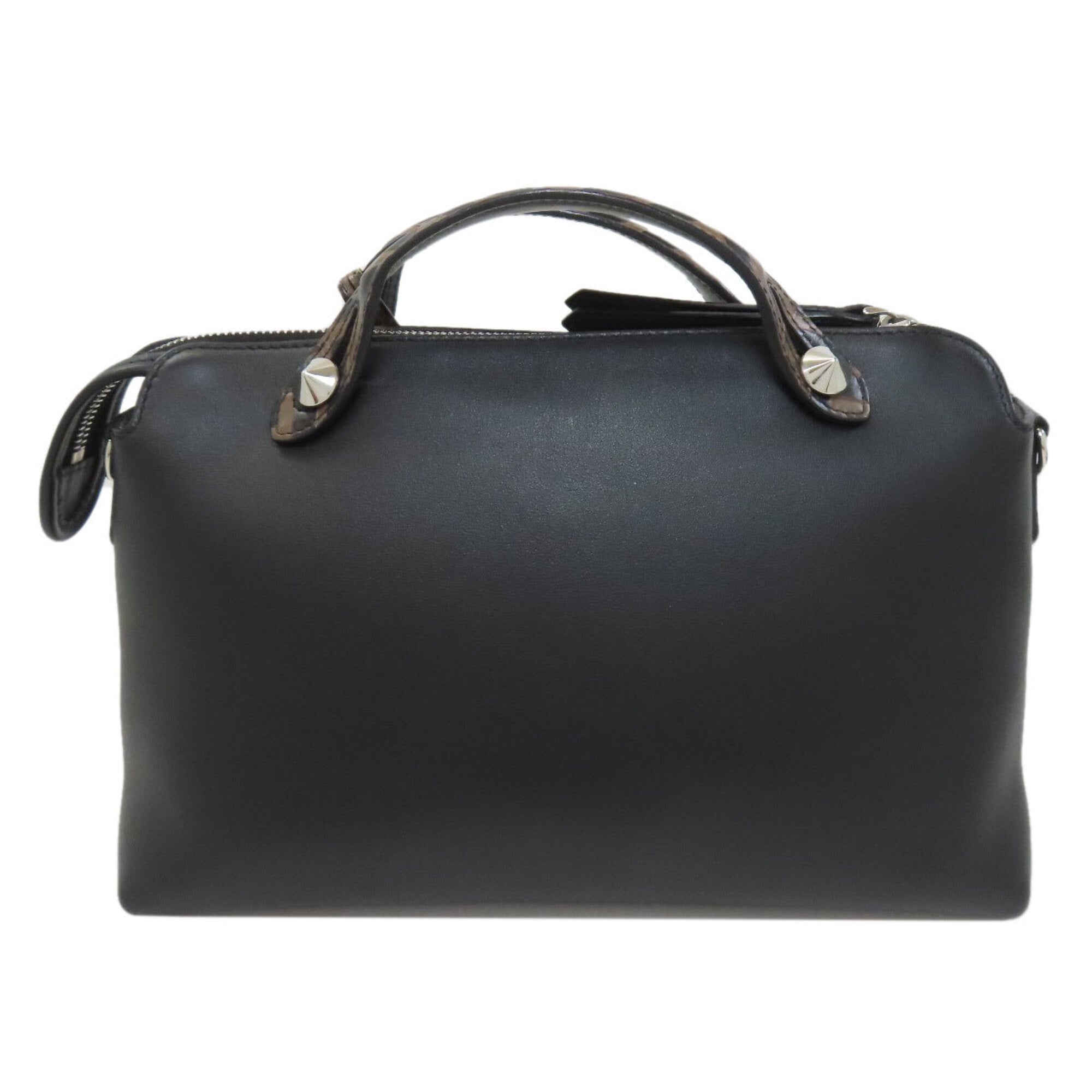 Fendi Black Brown Leather Handbag (Pre-Owned)