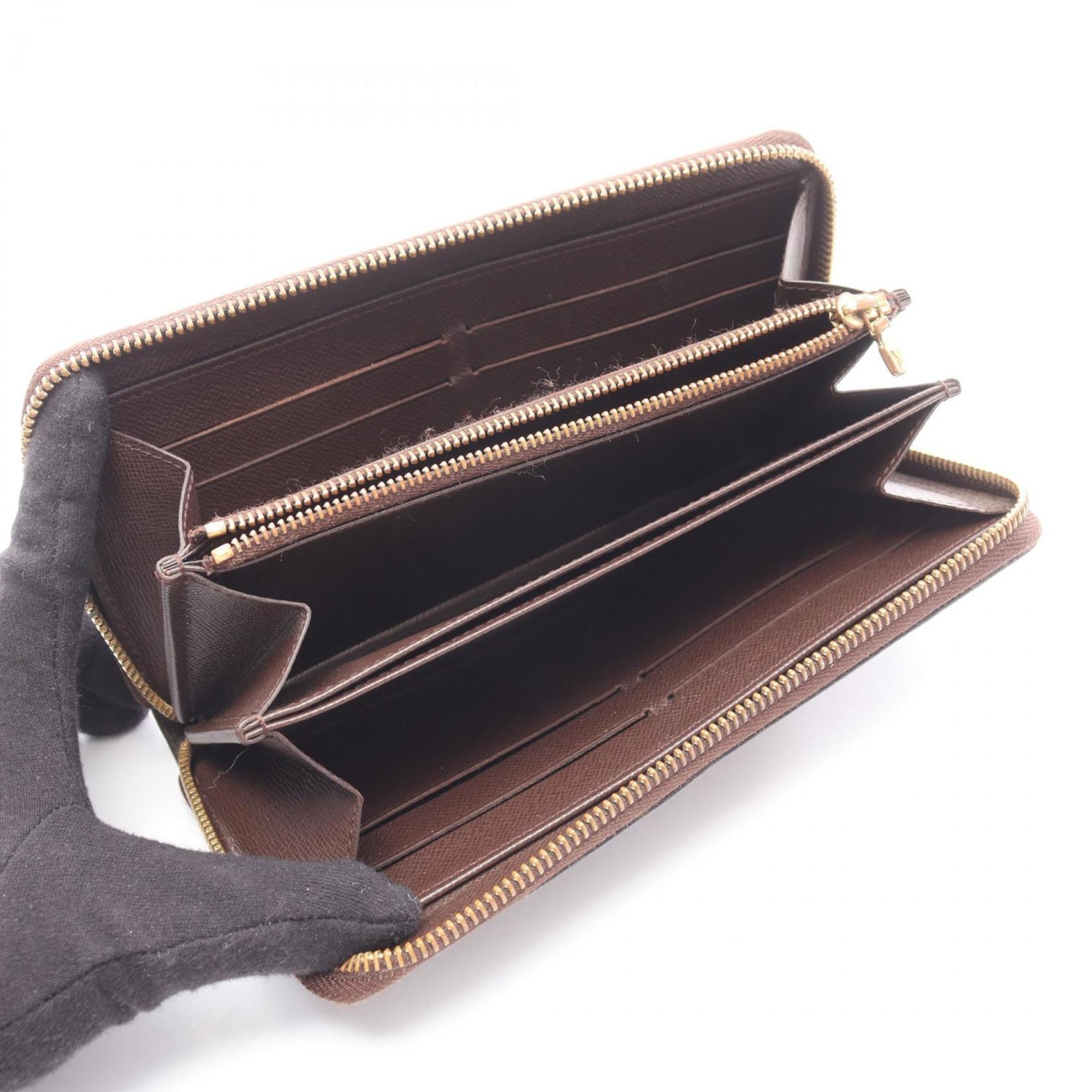 Louis Vuitton Brown Ebene Damier Canvas Pvc Long Wallet (Bi-Fold) (Pre-Owned)
