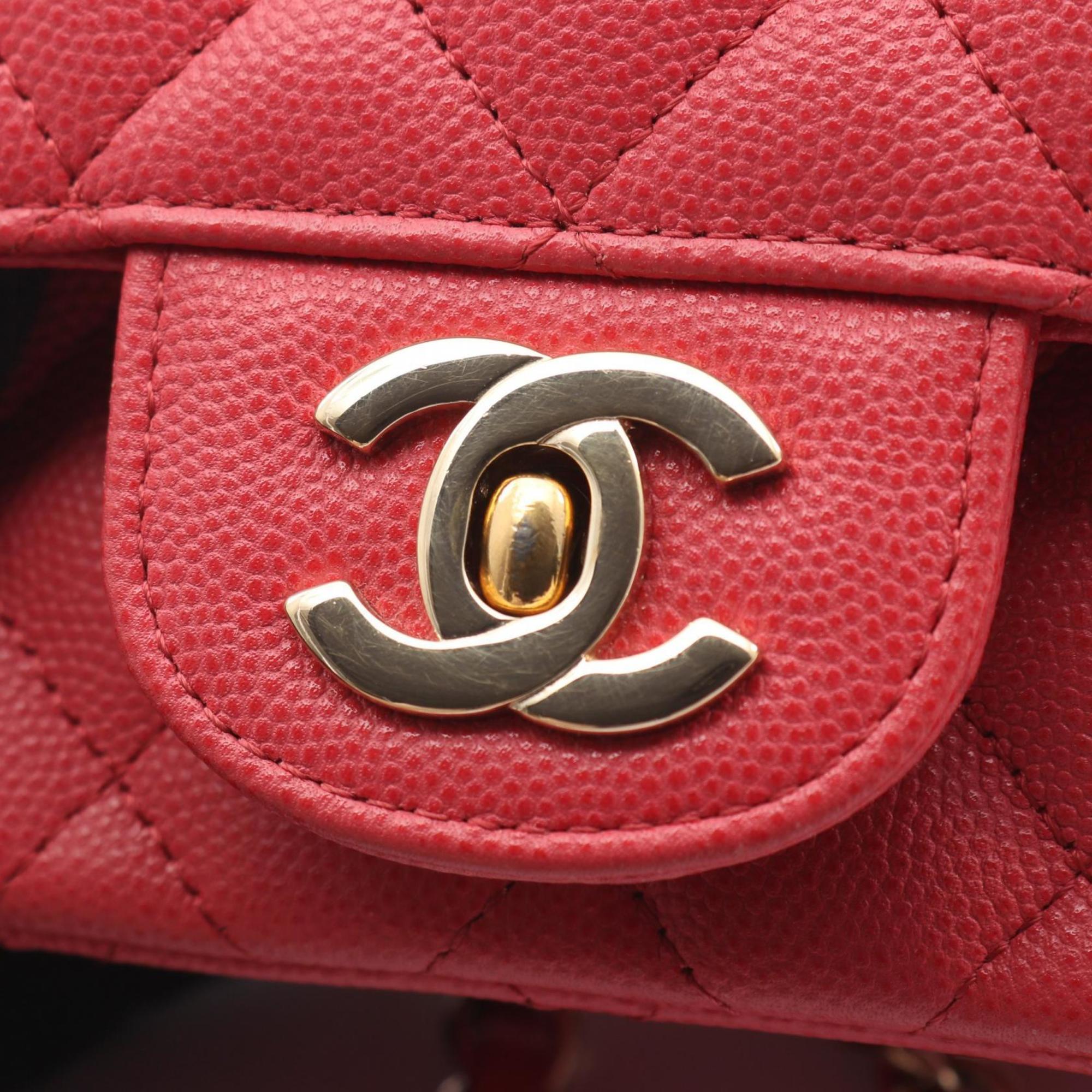 Chanel Pink Leather Handbag Shoulder Bag (Pre-Owned)