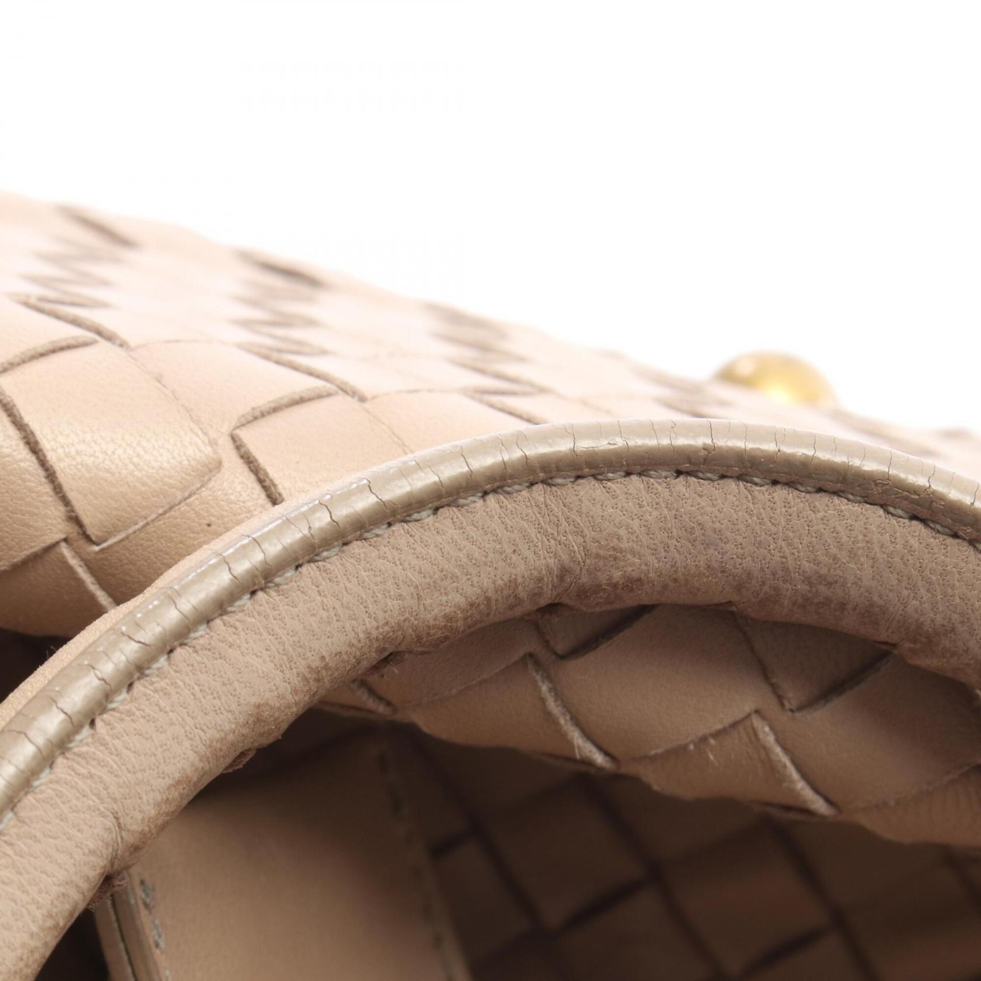 Bottega Veneta Intrecciato Beige Intrecciato Handbag (Pre-Owned)
