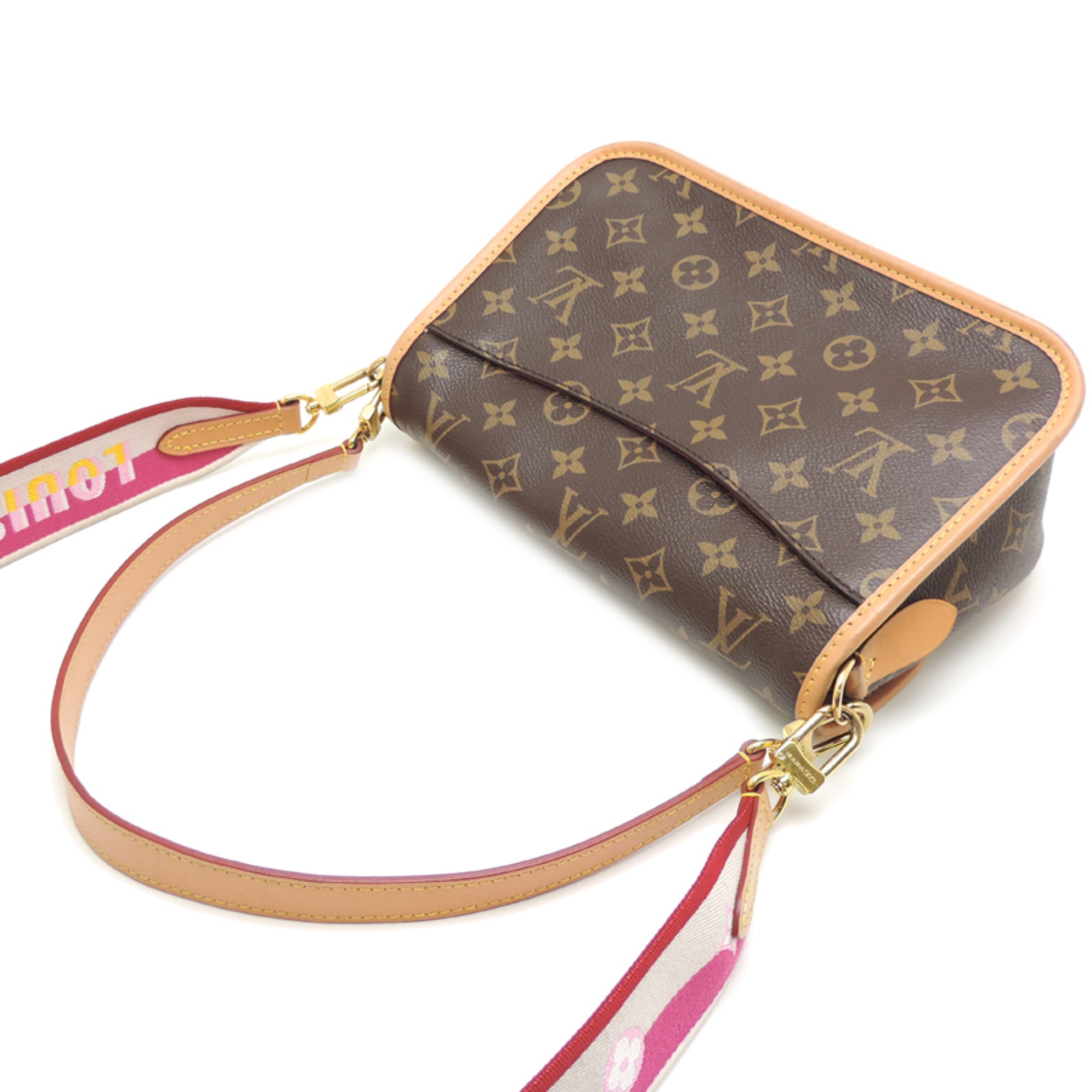 Louis Vuitton Brown Fuchsia Pink Monogram Shoulder Bag (Pre-Owned)