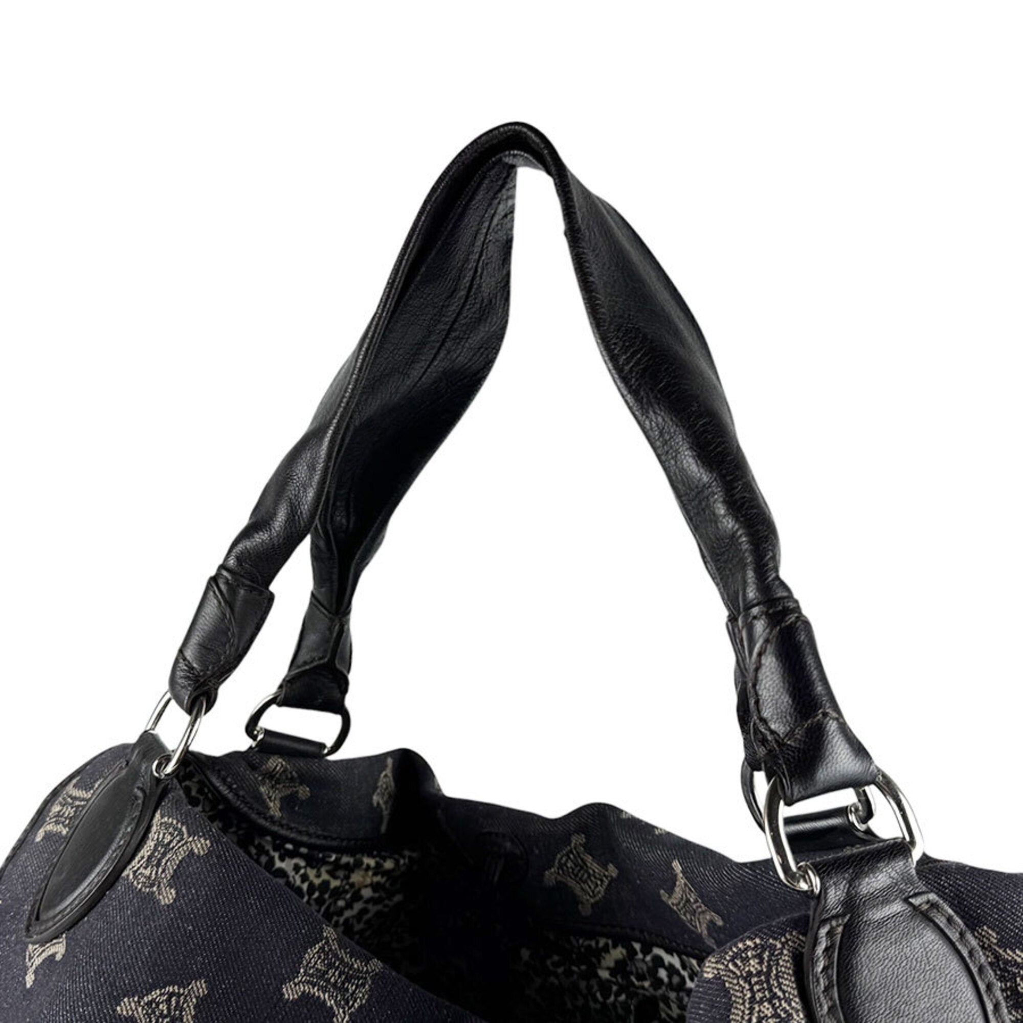 Celine Black Denim Leather Handbag (Pre-Owned)