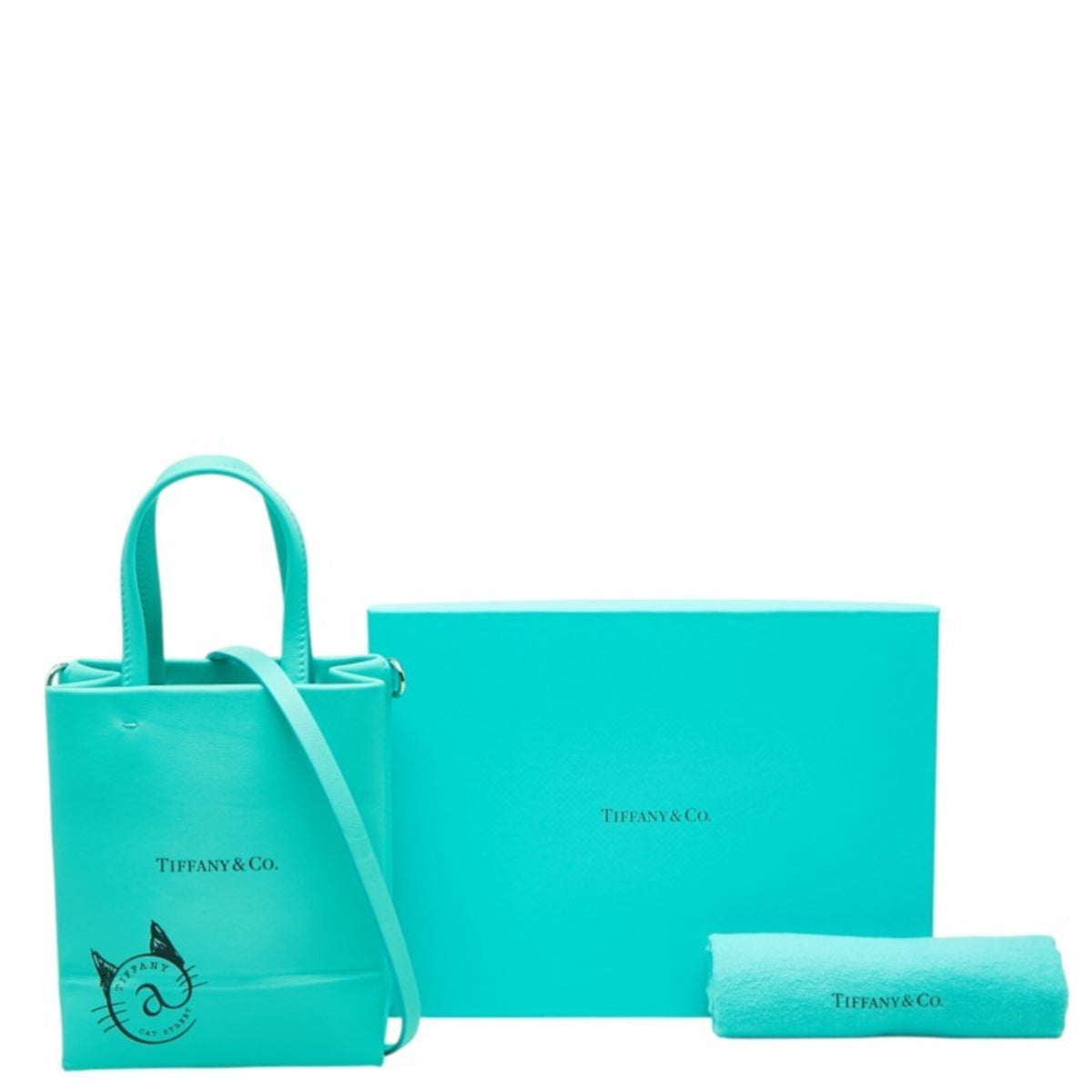 Tiffany Blue Leather Shoulder Bag (Pre-Owned)