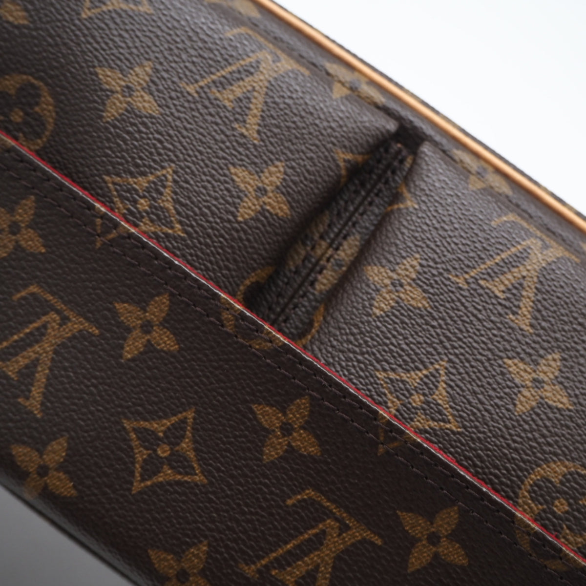Louis Vuitton Beige Brown Coated Canvas Handbag (Pre-Owned)