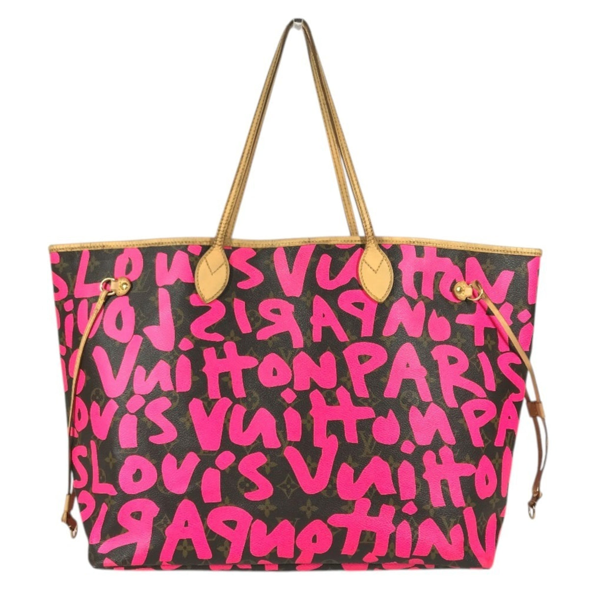 Louis Vuitton Pink Monogram Graffiti Canvas Shoulder Bag Tote Bag (Pre-Owned)
