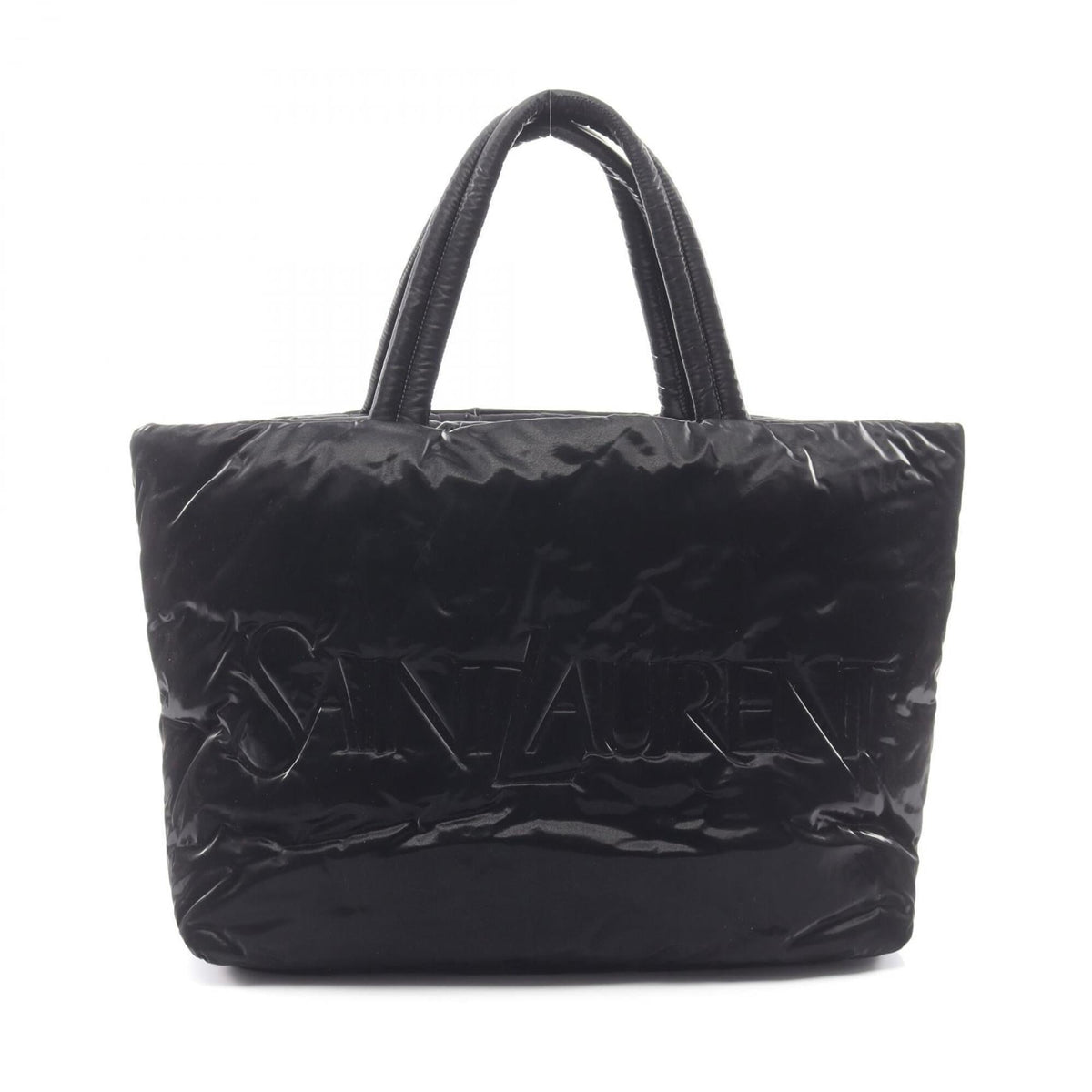 Saint Laurent Black Nylon Handbag Tote Bag (Pre-Owned)