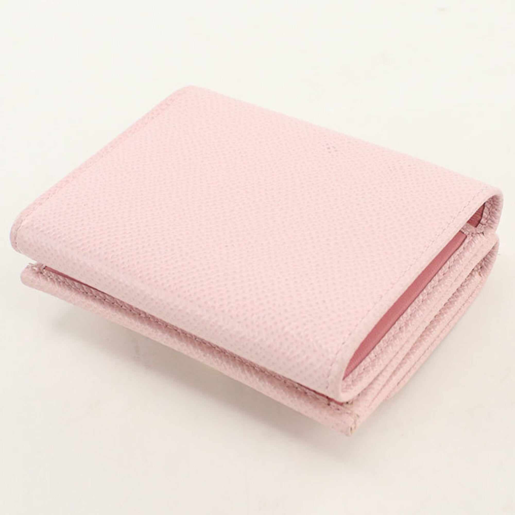 Bvlgari Pink Leather Wallet (Tri-Fold) (Pre-Owned)