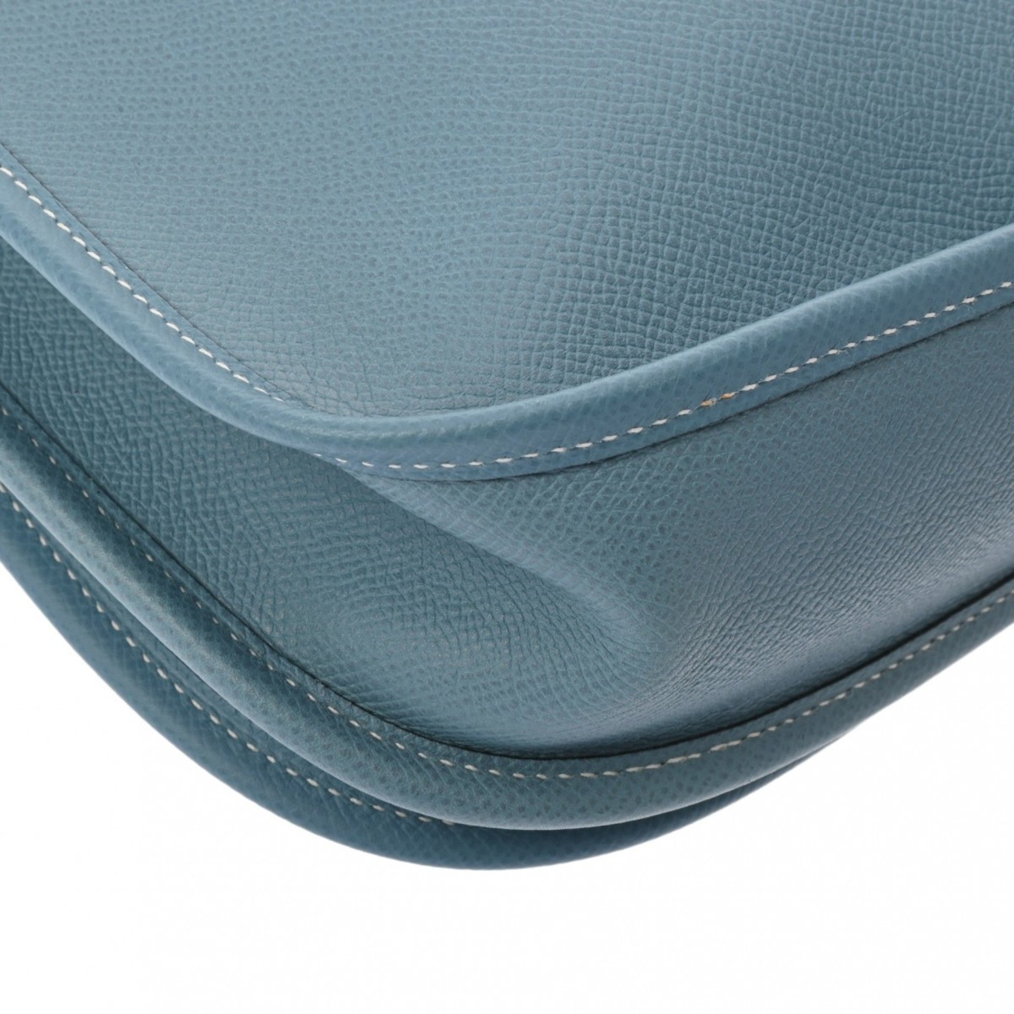 Hermes Blue Jean Epsom Leather Shoulder Bag (Pre-Owned)