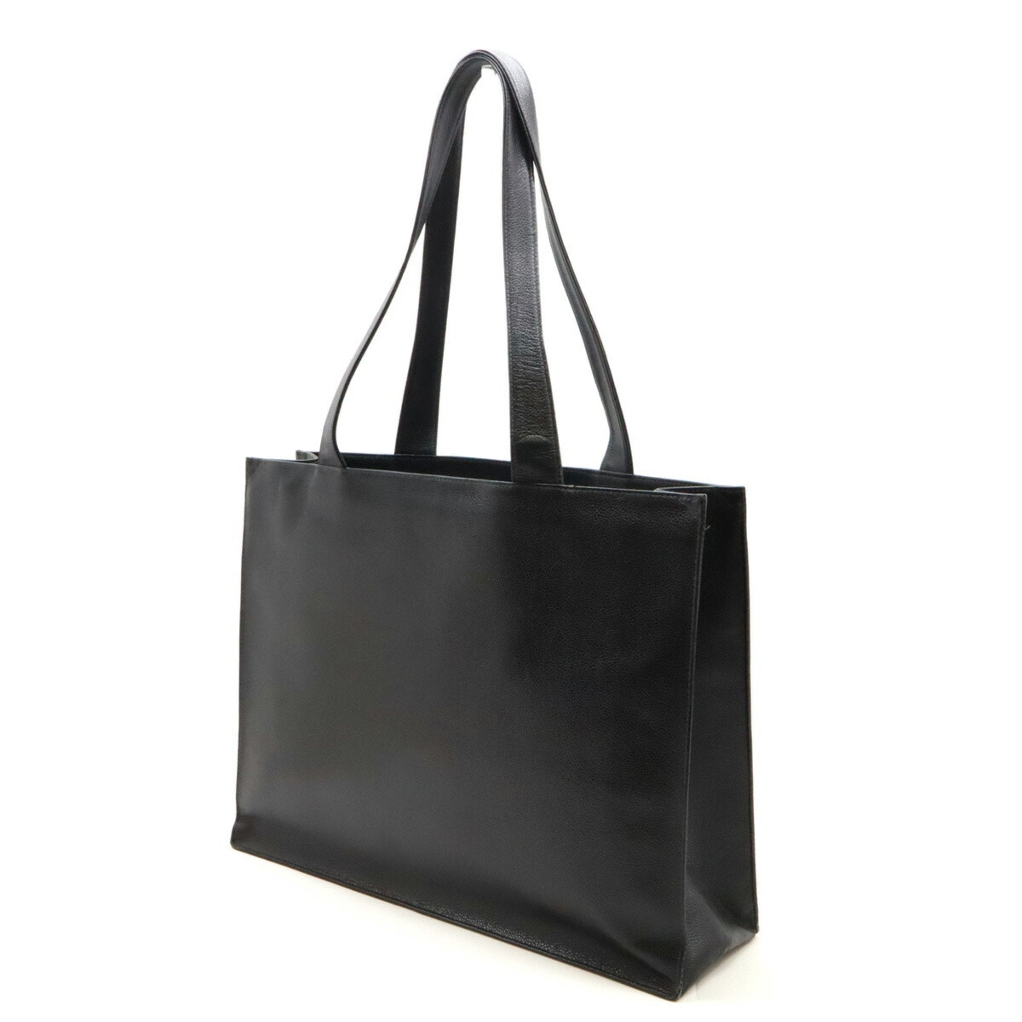 Chanel Caviar Skin Black Caviar Leather Shoulder Bag Tote Bag (Pre-Owned)